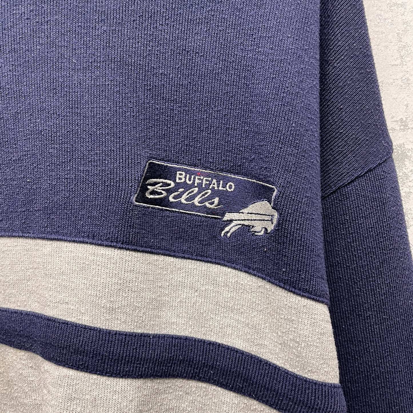 Vintage Buffalo Bills Striped Crewneck Sweatshirt XXL