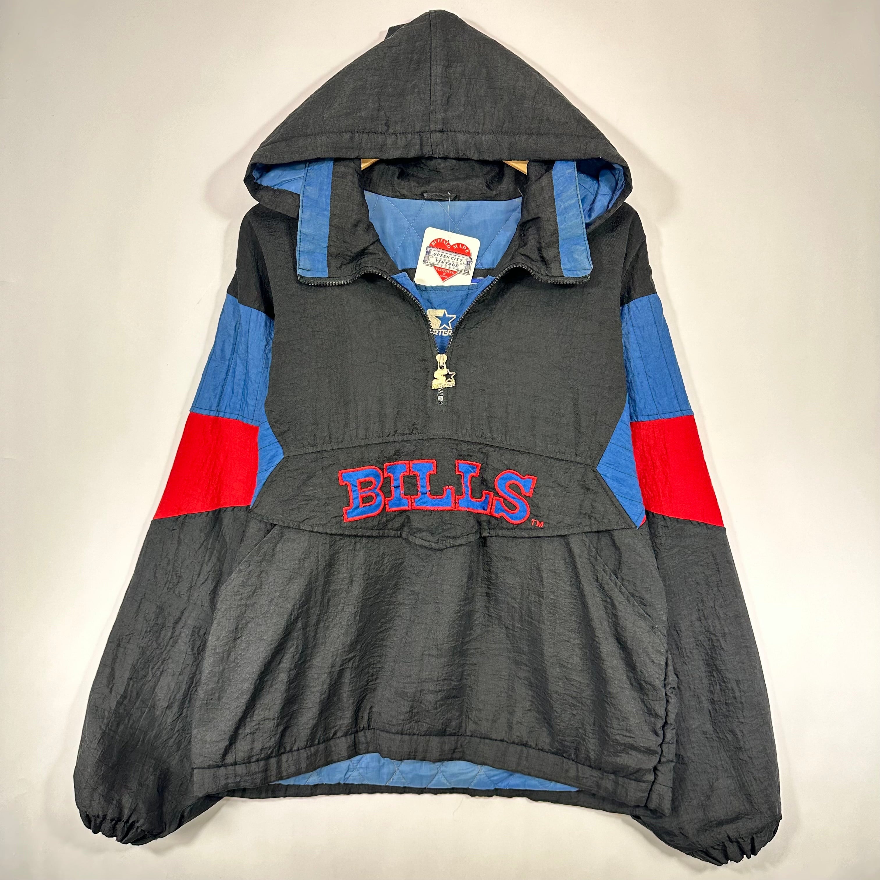 Vintage Buffalo Bills Starter Pullover Puffer Jacket Medium
