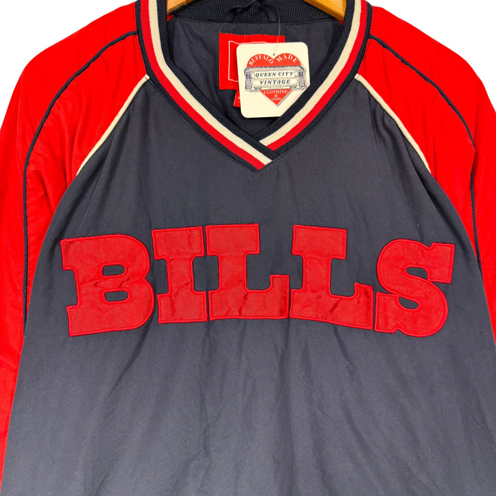 Vintage Buffalo Bills Pullover Windbreaker Jacket Large