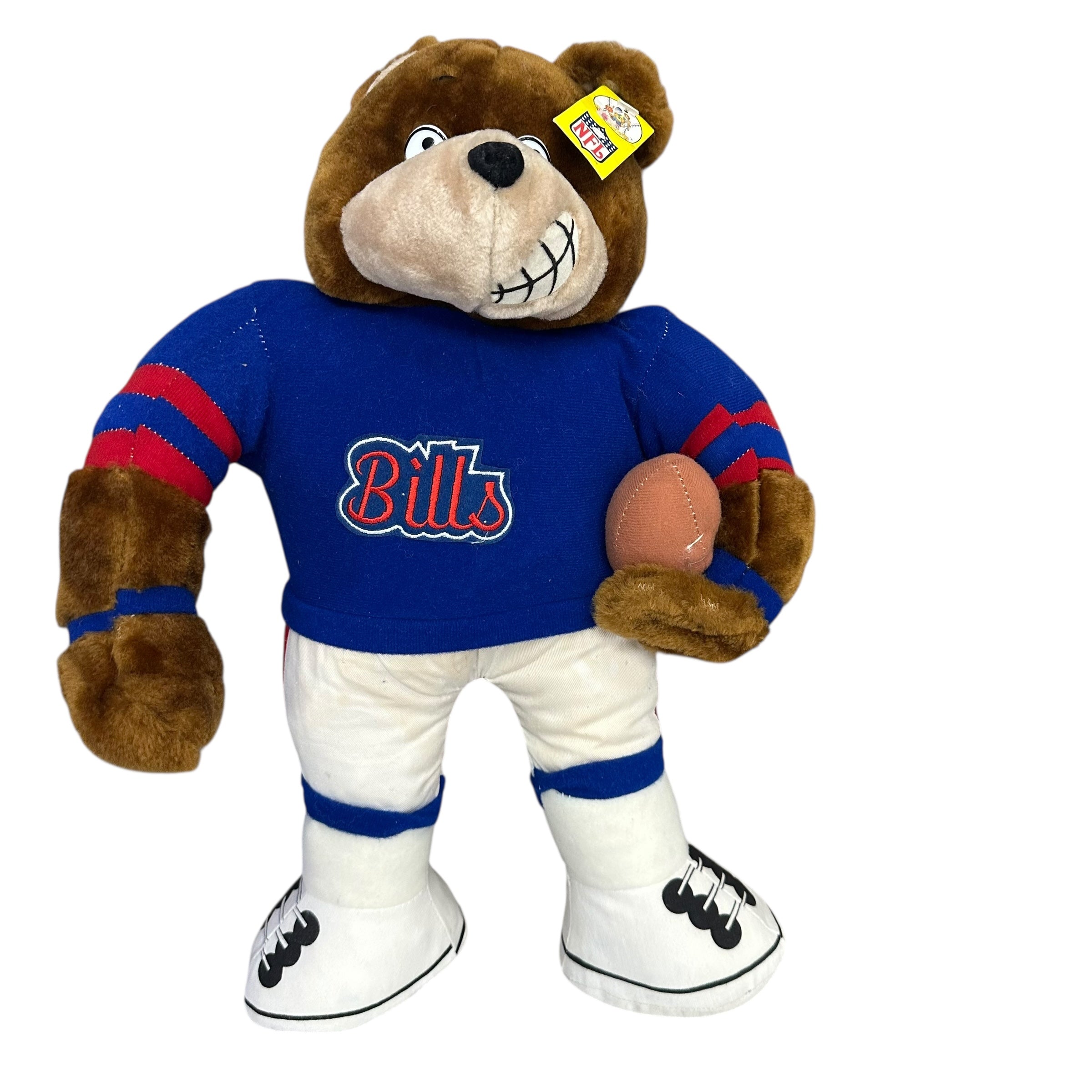 Vintage Buffalo Bills Stuffed Animal Bear Kid Toy