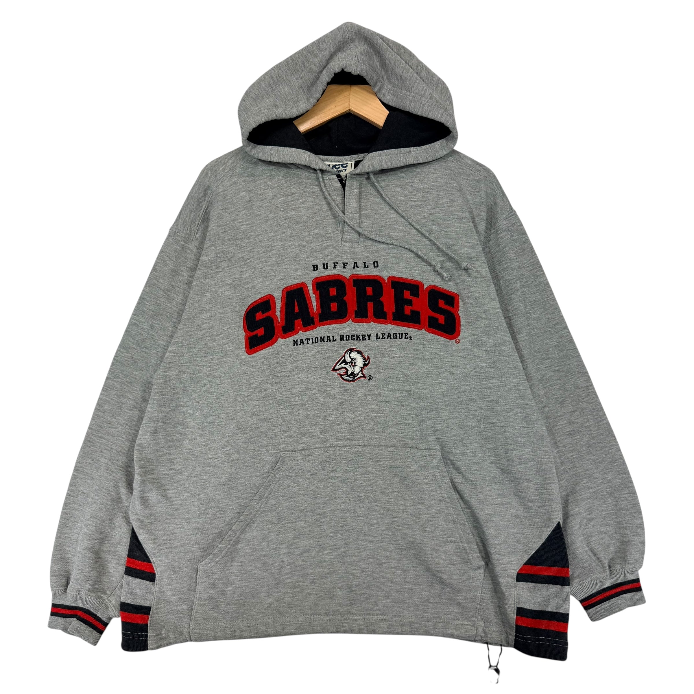 Vintage Buffalo Sabres Embroidered Hoodie Sweatshirt Large