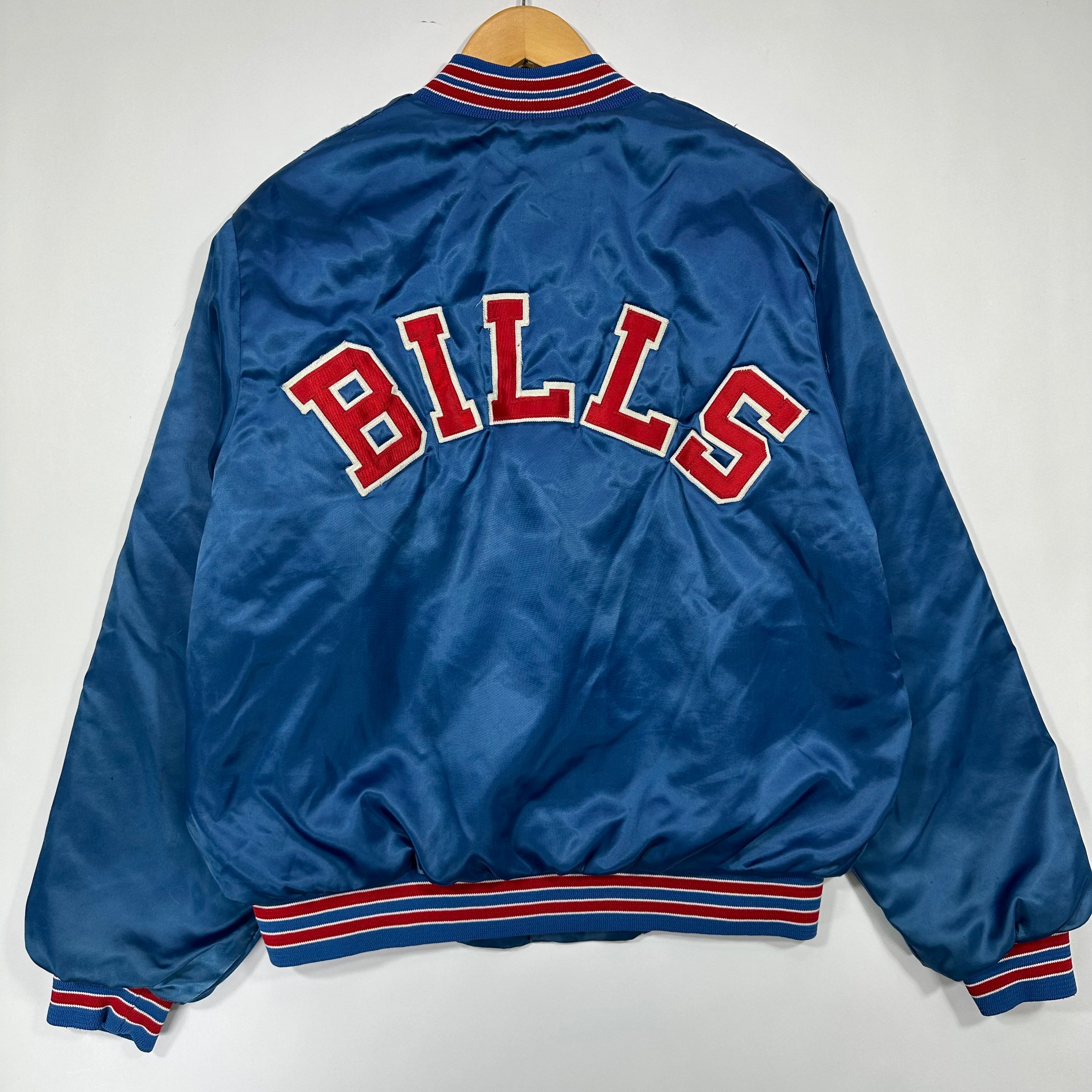 Vintage Buffalo Bills Backscript Satin Jacket Large
