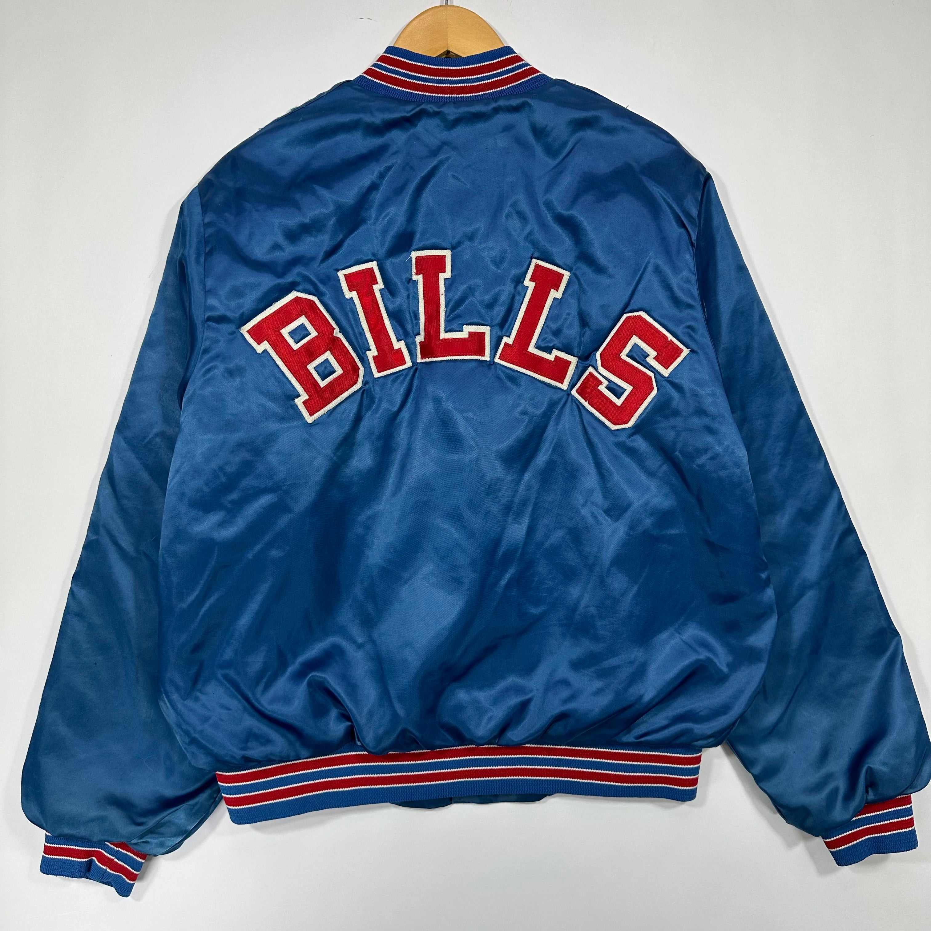 Vintage Buffalo Bills Backscript Satin Jacket Large