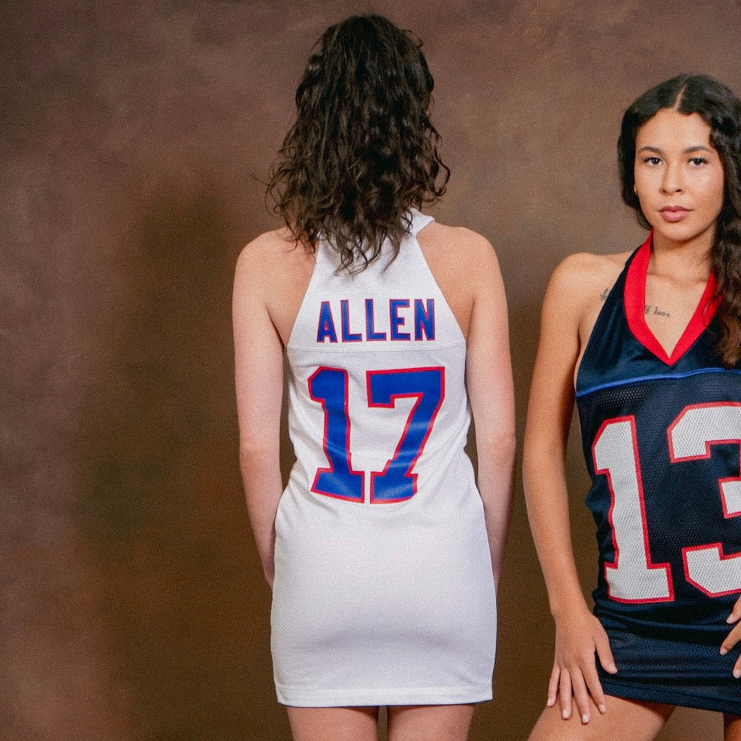 Buffalo Bills Upcycled Custom Josh Allen Jersey Dress Small