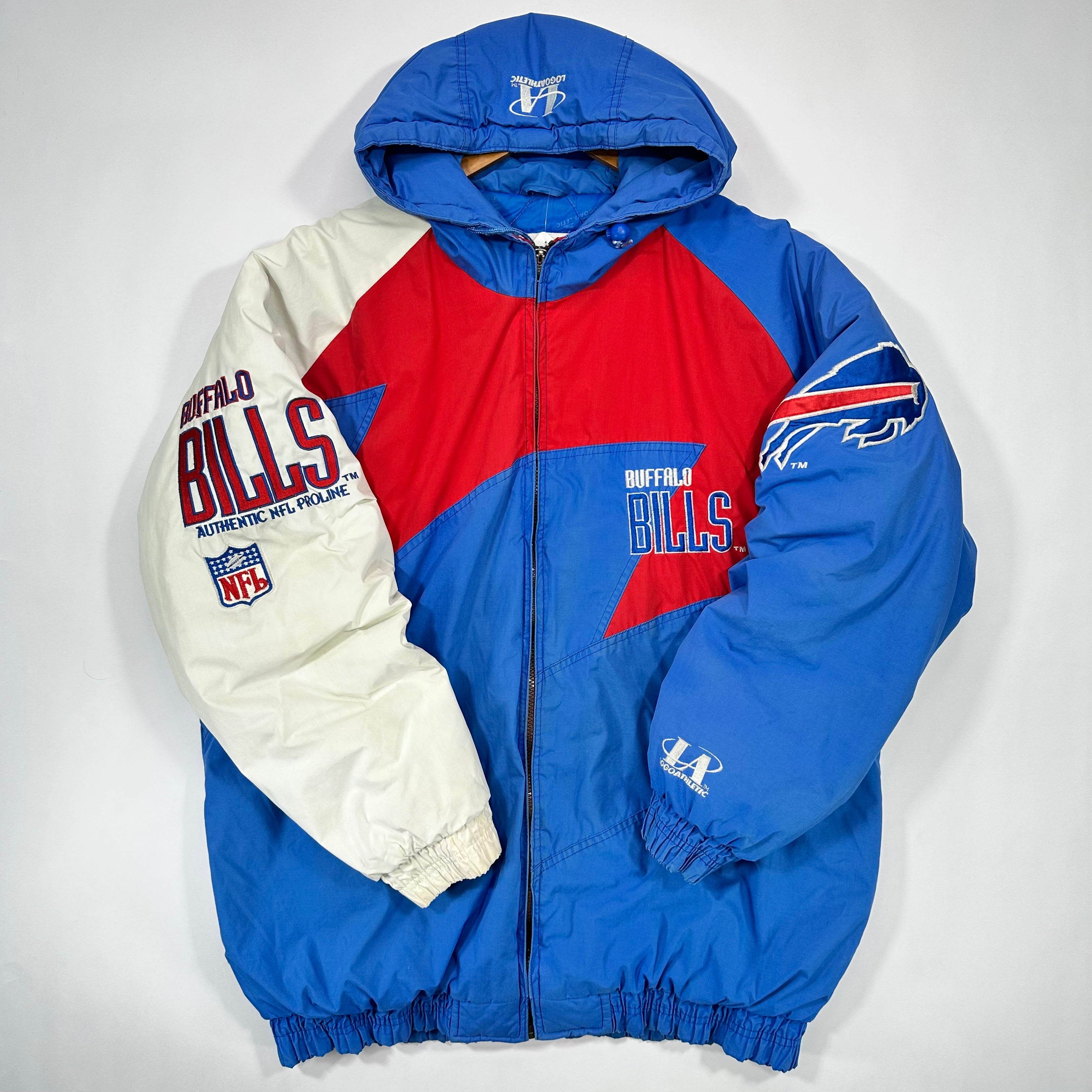 Vintage Buffalo Bills Shark Tooth Puffer Jacket Large