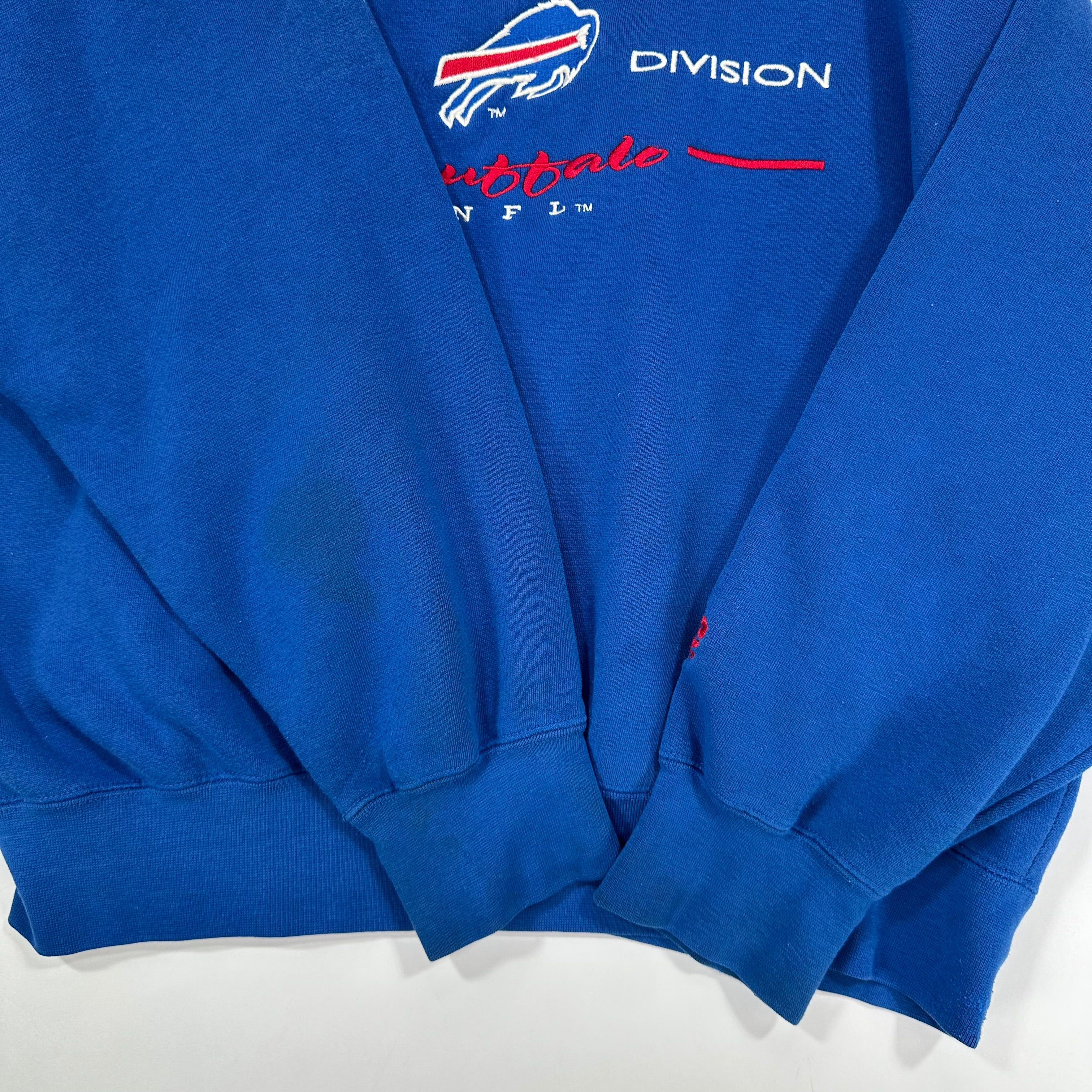 Vintage Buffalo Bills Embroidered Crewneck Sweatshirt Large