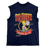 Vintage Buffalo Bills Bart Simpson Defense Cartoon Tank Top Shirt Large