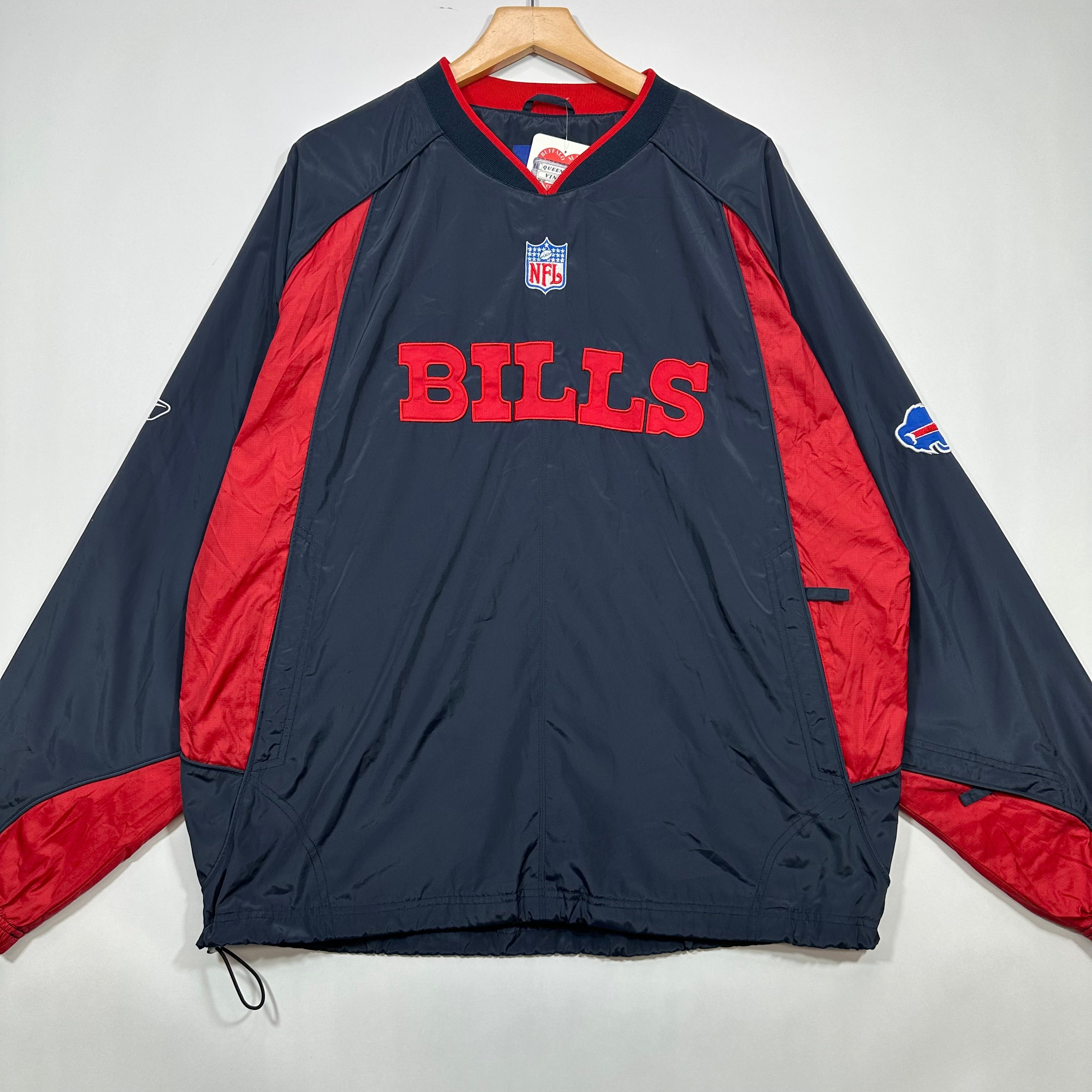 Vintage Buffalo Bills Pullover Windbreaker Jacket Large