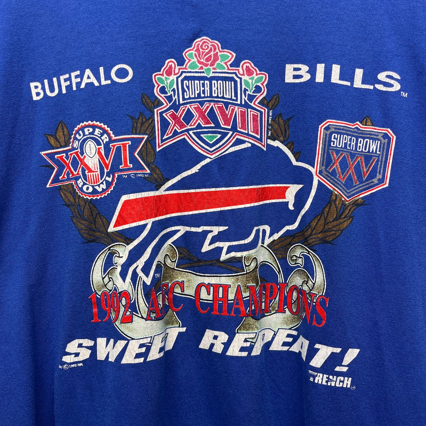 Vintage Buffalo Bills 1992 AFC Champions Shirt XL