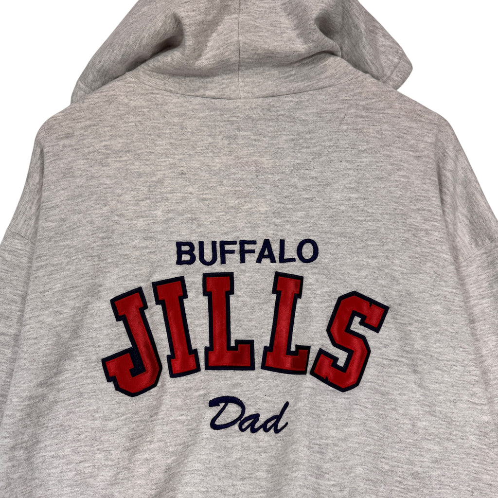Vintage Buffalo Bills Jills Dad “Mike” Zip Up Hoodie Sweatshirt Large