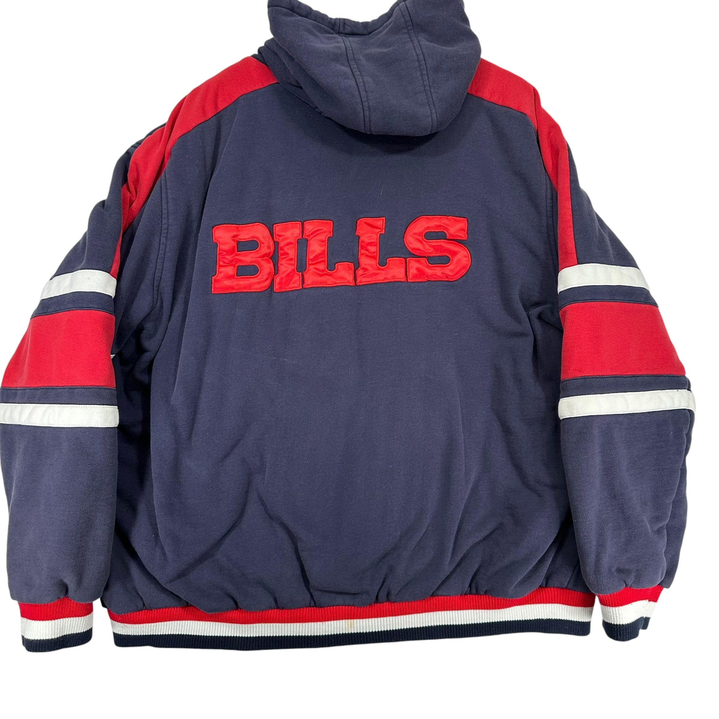 Vintage Buffalo Bills Double Lined Hoodie Sweatshirt Jacket XXL