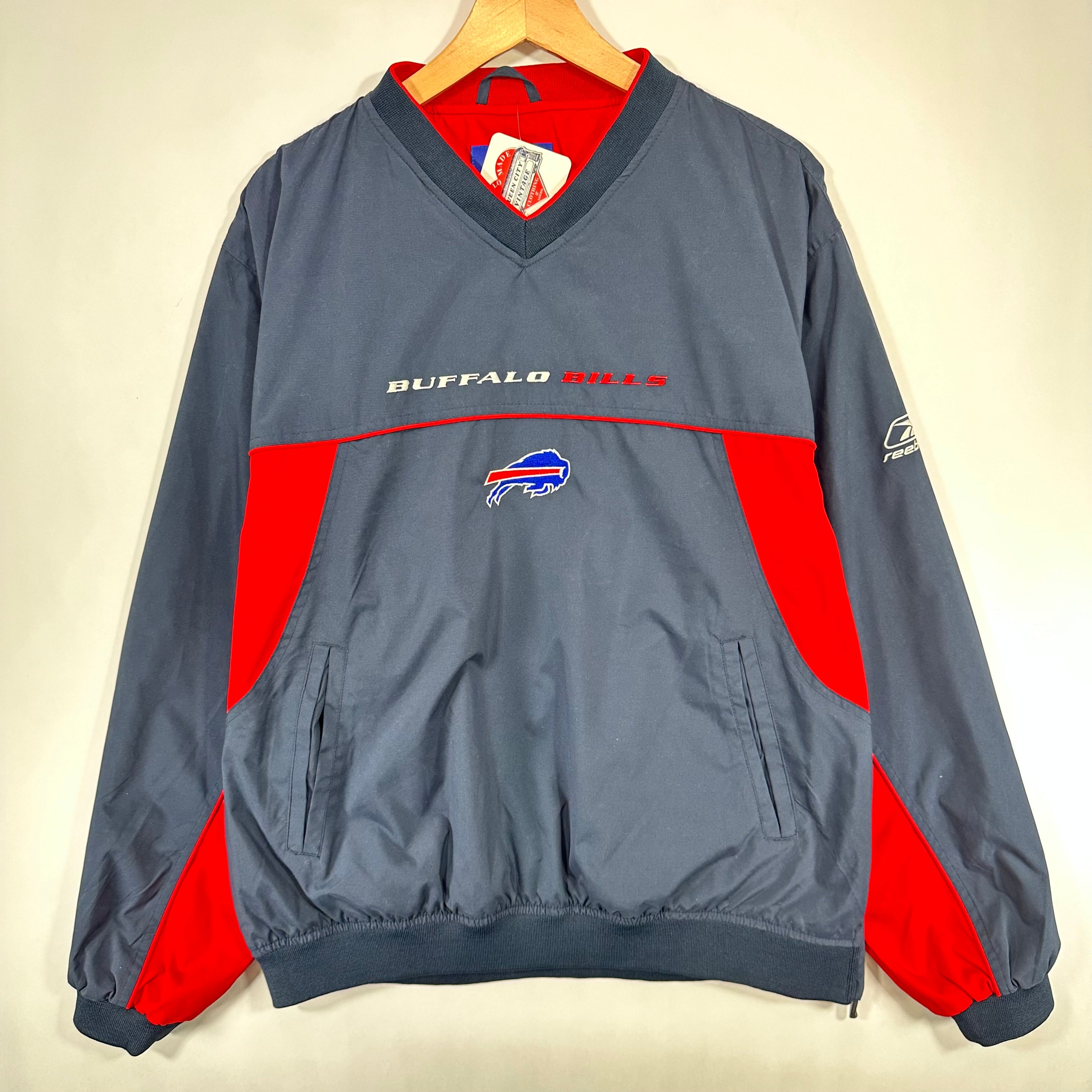 Vintage Buffalo Bills Pullover Windbreaker Jacket Large