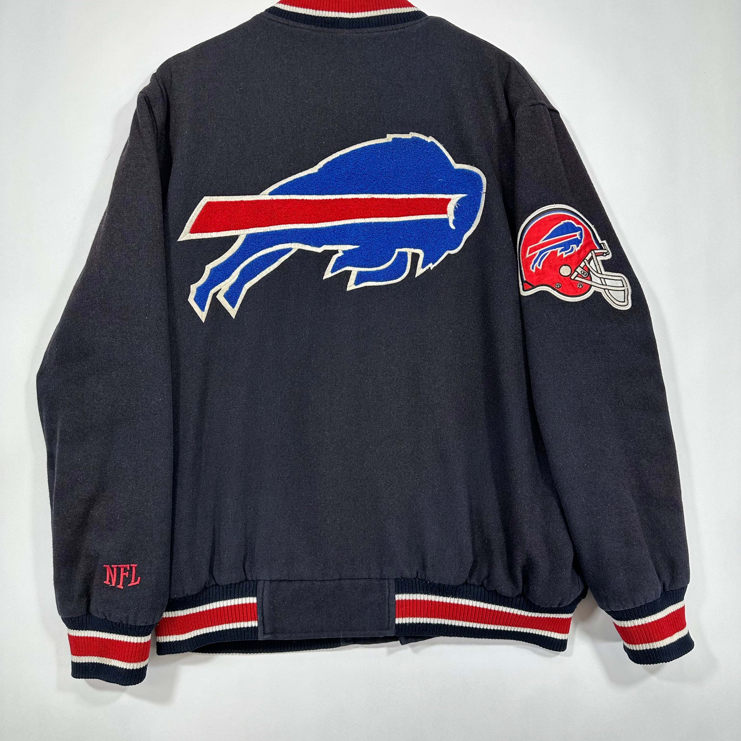 Vintage Buffalo Bills Wool Bomber Jacket Large