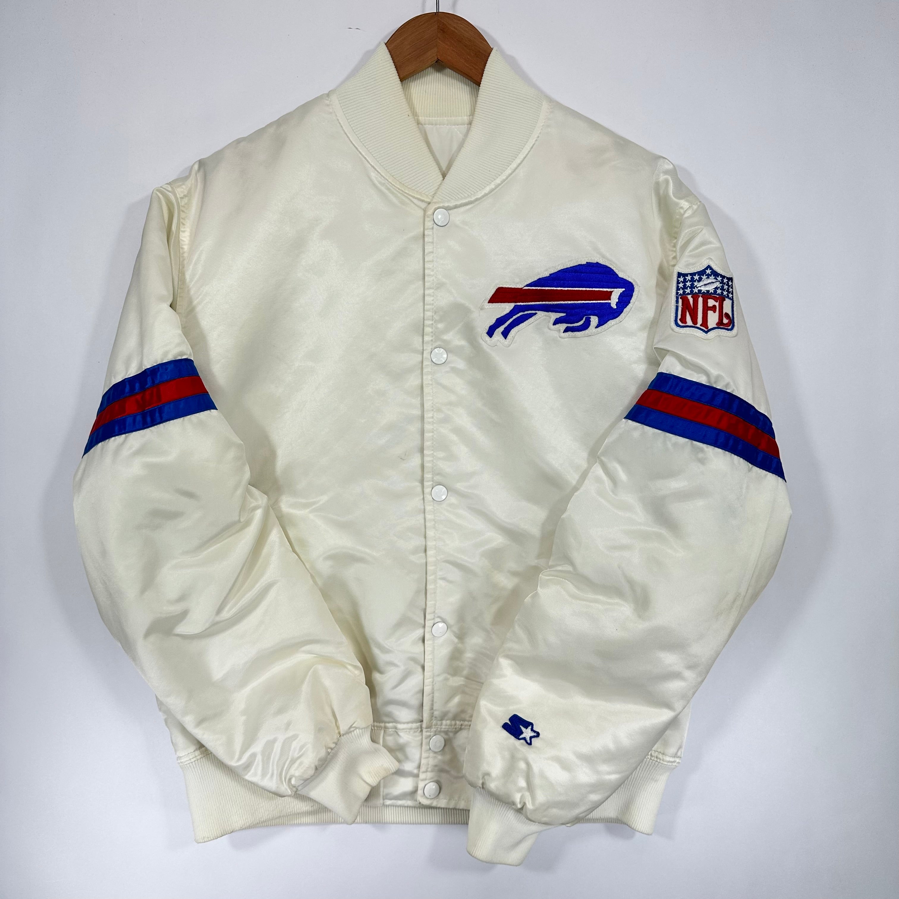Vintage Buffalo Bills White Starter Satin Jacket Large