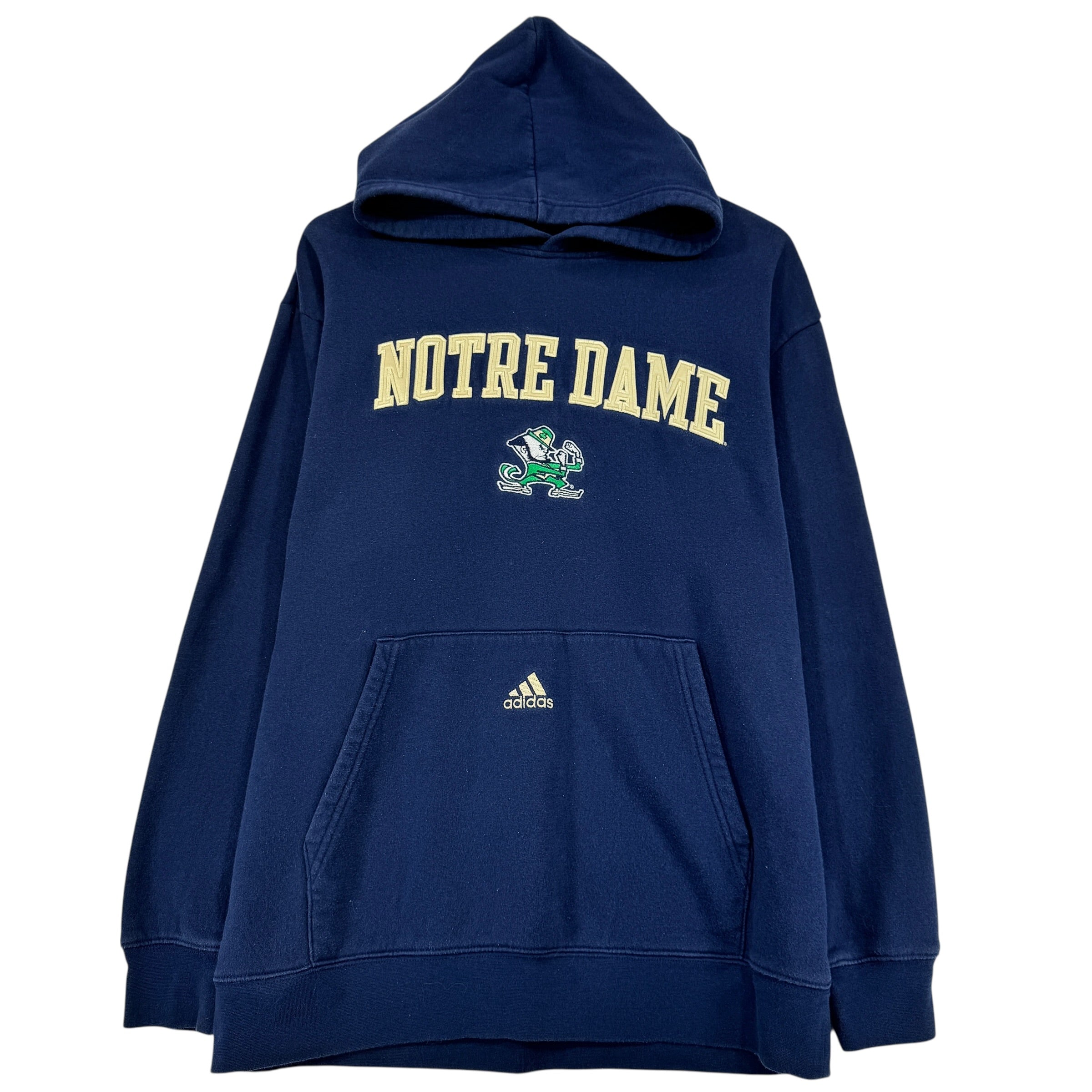 Vintage Adidas Notre Dame Hoodie Sweatshirt Medium