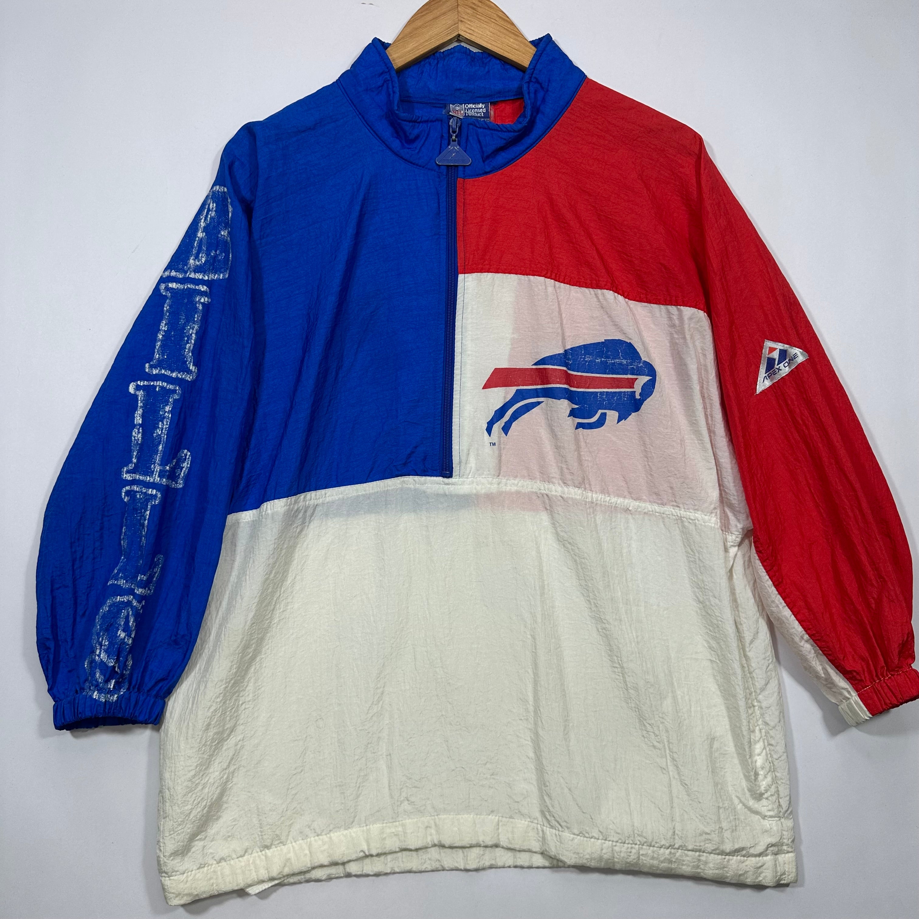 Vintage Buffalo Bills Pullover Windbreaker Jacket Medium