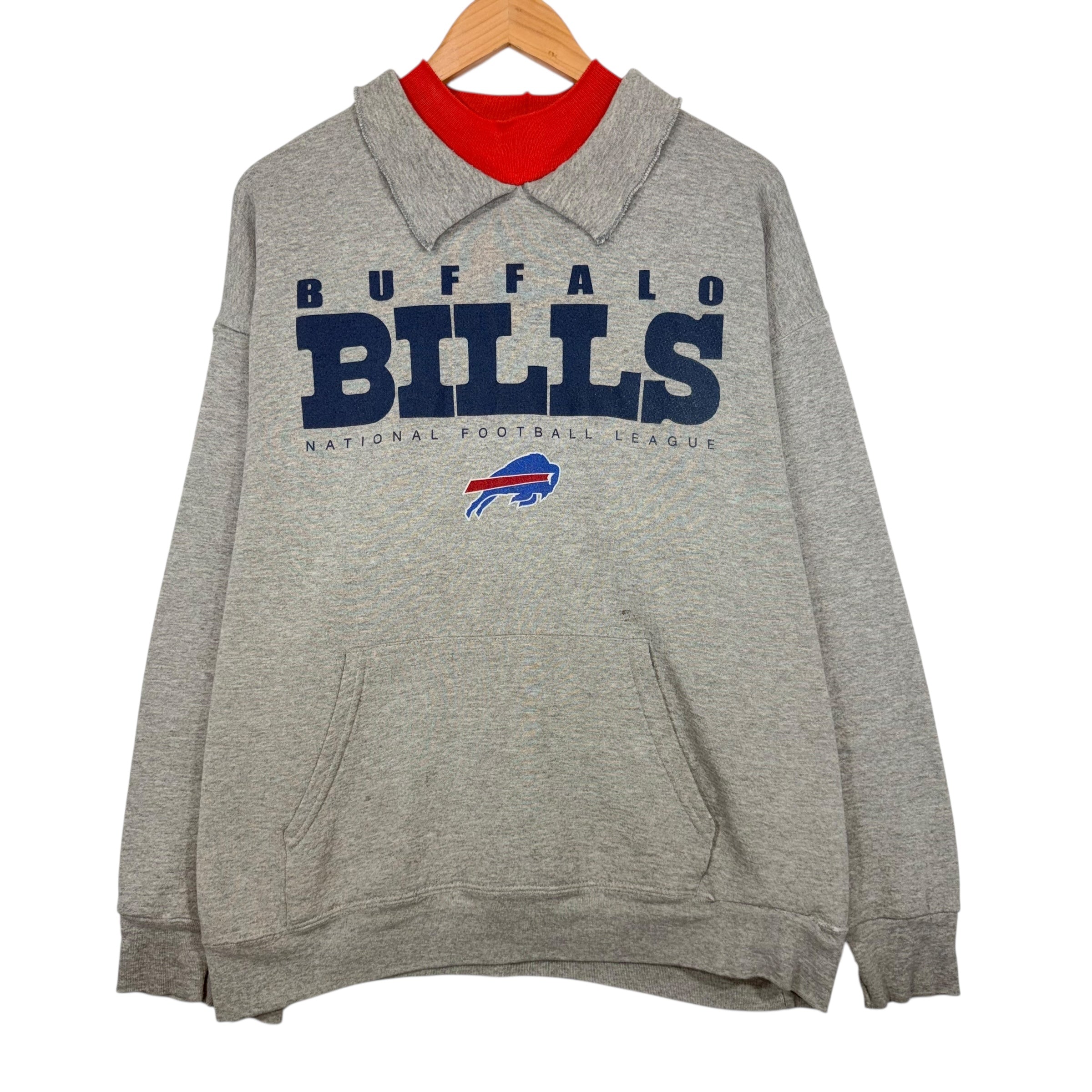 Vintage Buffalo Bills Reworked Turtleneck Collared Sweatshirt XL