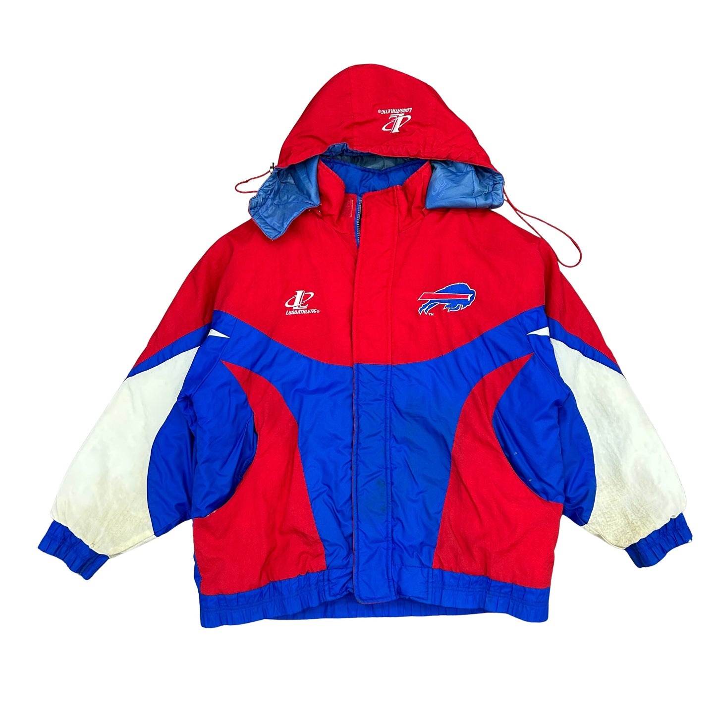 Vintage Buffalo Bills Logo Athletic Puffer Jacket Large