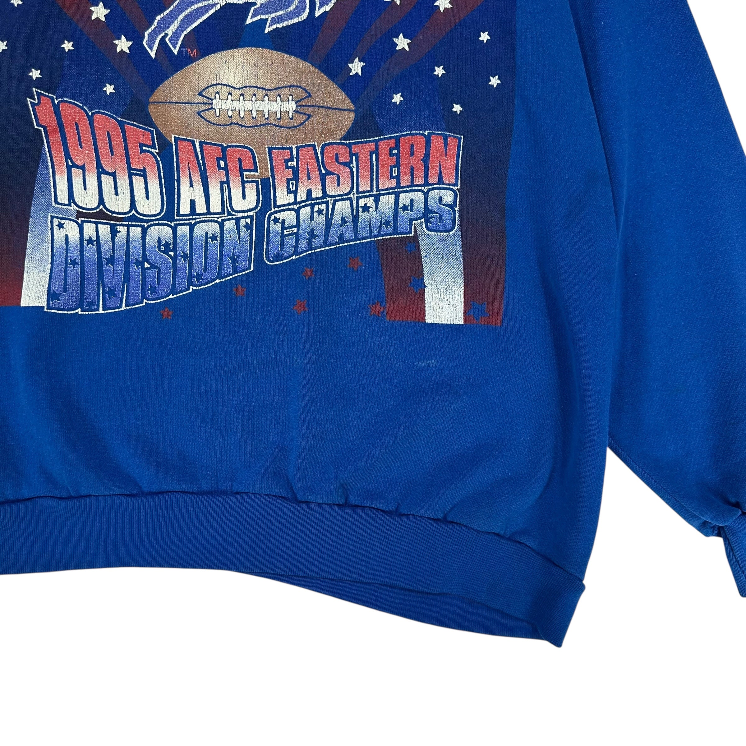 Vintage Buffalo Bills 1995 Division Champs Crewneck Sweatshirt Large