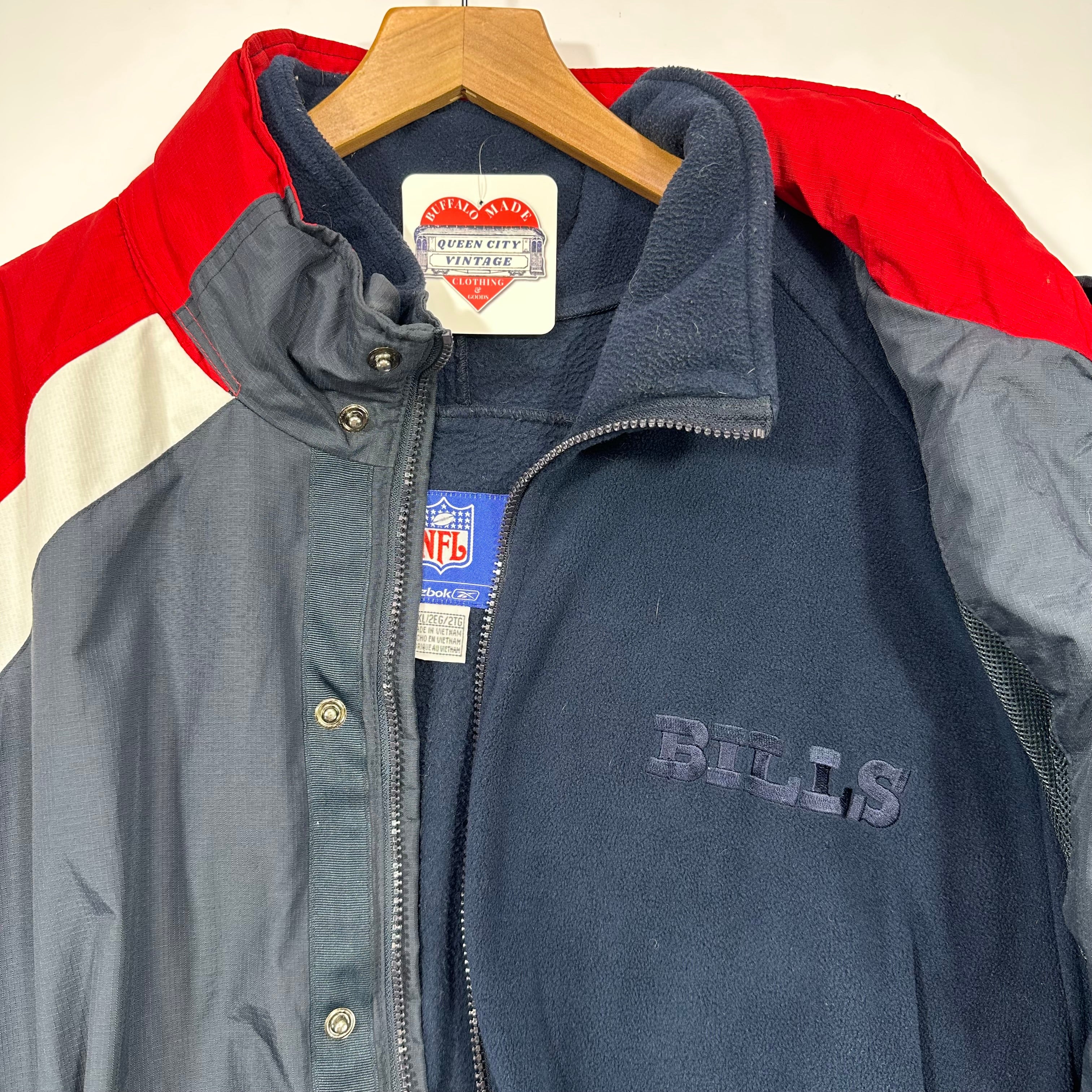 Vintage Buffalo Bills Fleece Lined Parka Jacket XXL