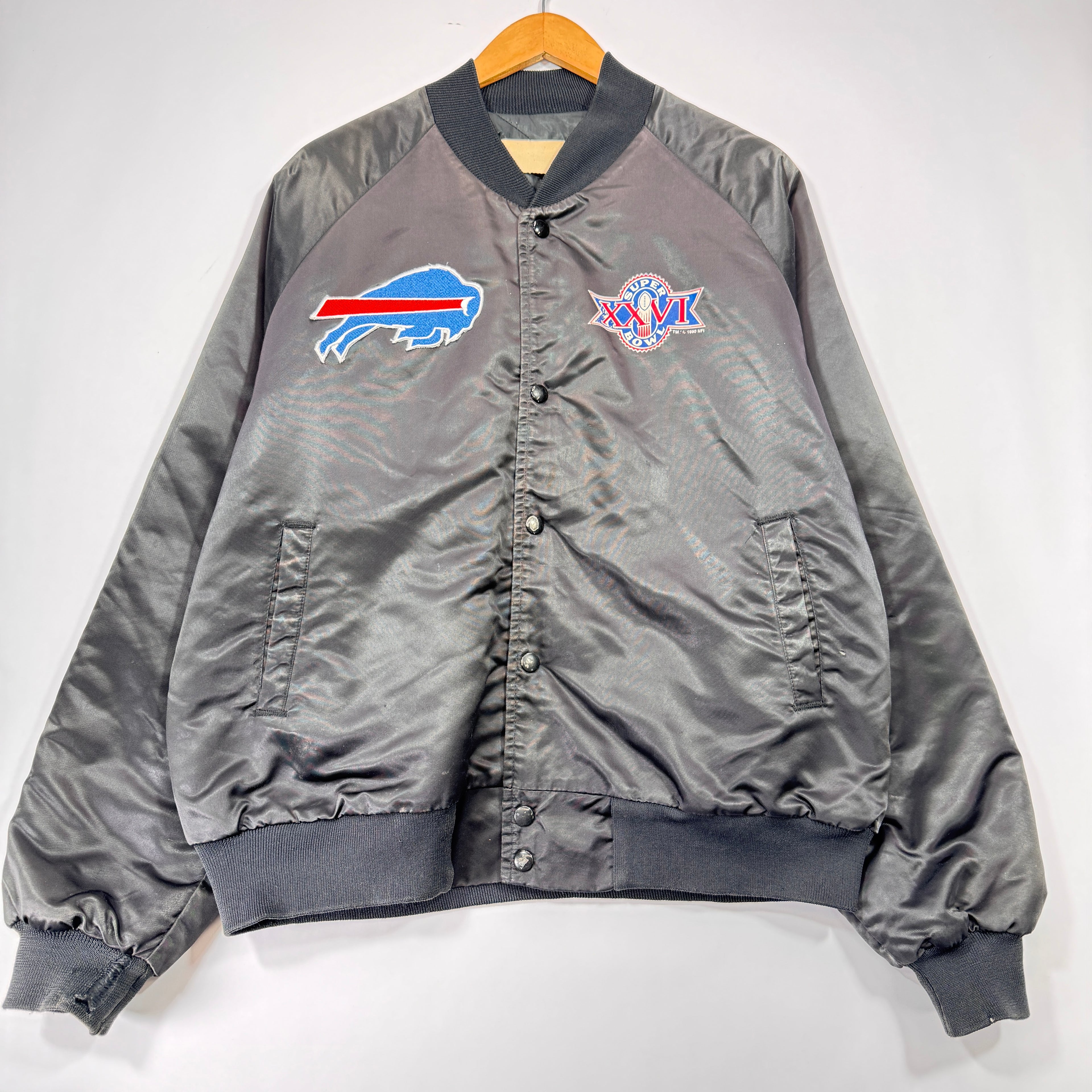 Vintage Buffalo Bills Super Bowl XXVI Satin Jacket Large