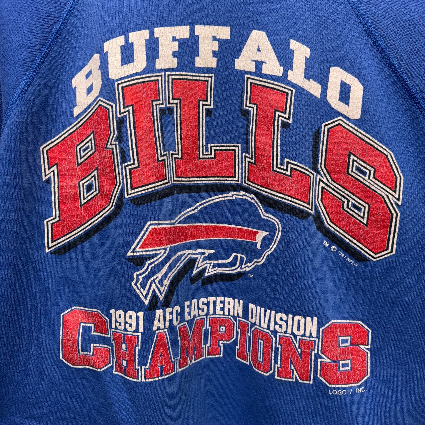 Vintage Buffalo Bills 1991 AFC East Champions Crewneck Sweatshirt Medium