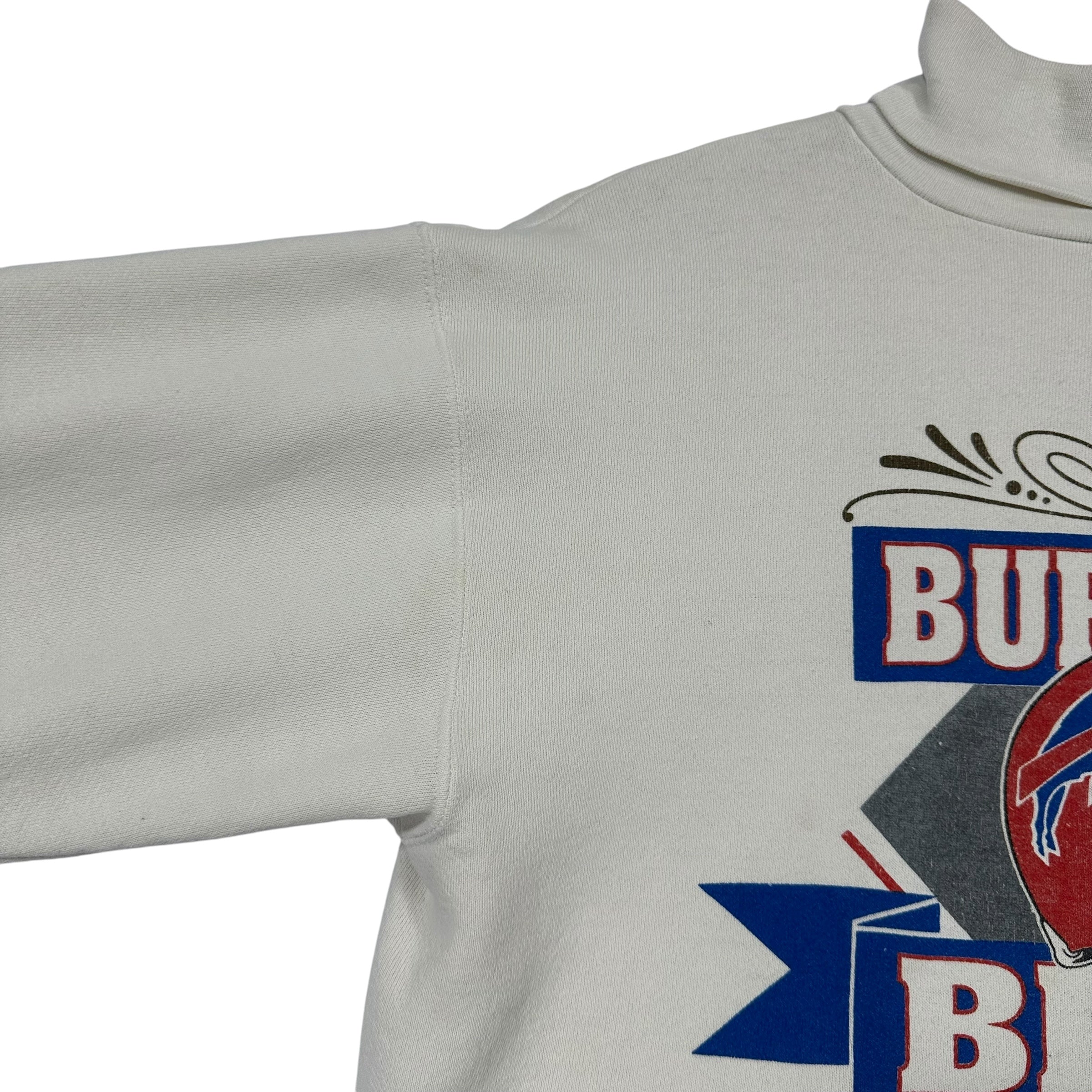 Vintage Buffalo Bills Turtleneck Crewneck Sweatshirt Medium