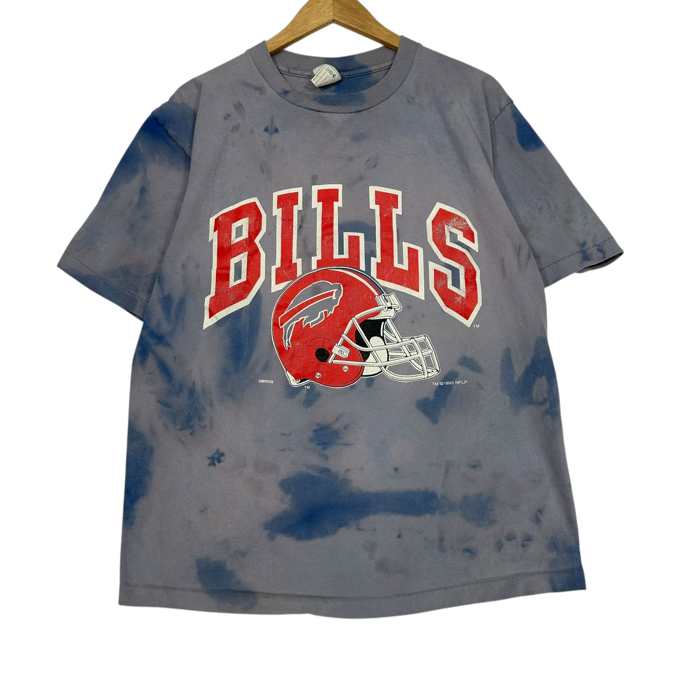 Vintage Buffalo Bills Bleached Red Helmet Shirt Large
