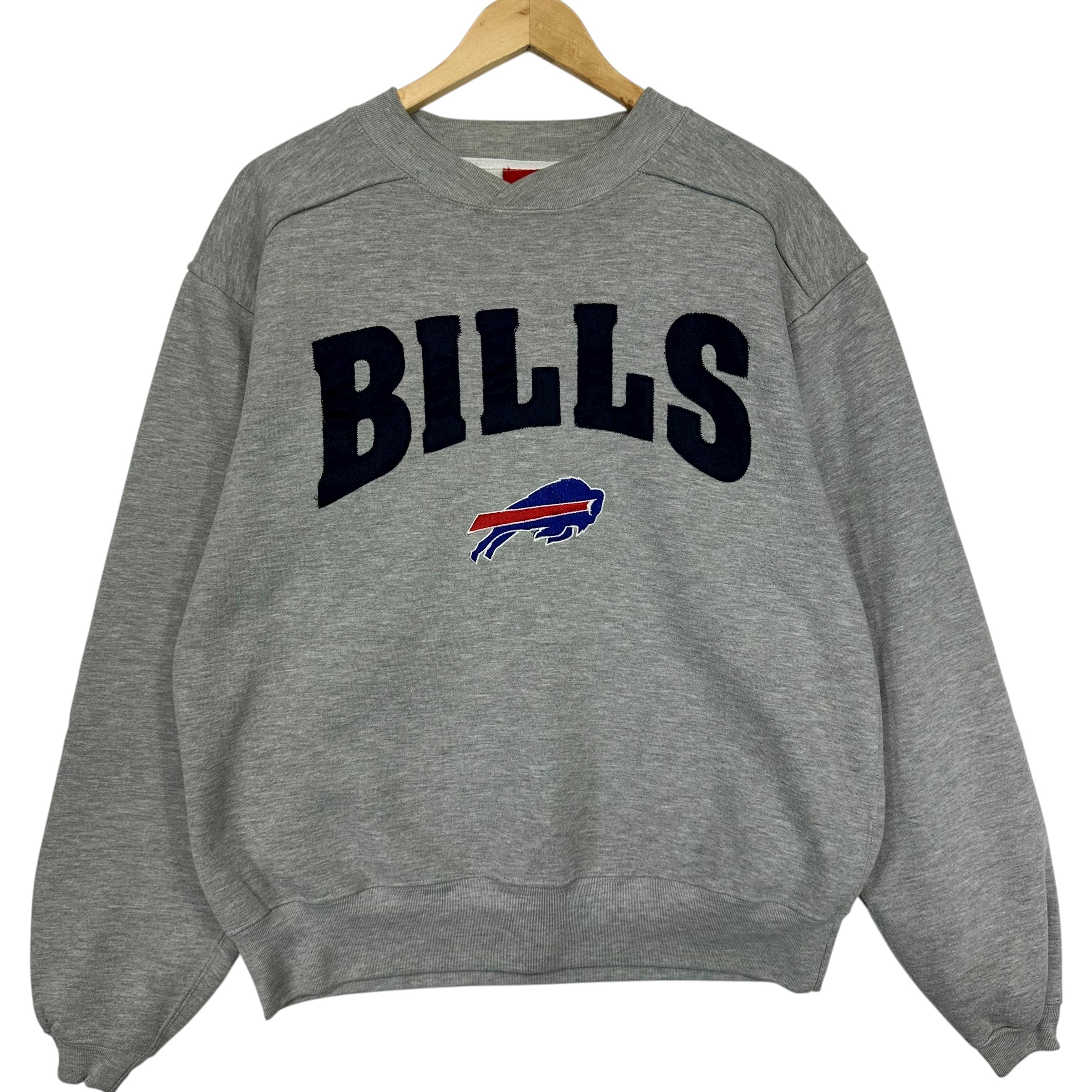 Vintage Buffalo Bills Embroidered Crewneck Sweatshirt Large