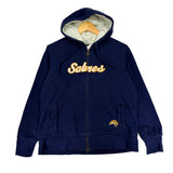 Vintage Buffalo Sabres Women’s Zip Up Sherpa Lined Hoodie Sweatshirt XL