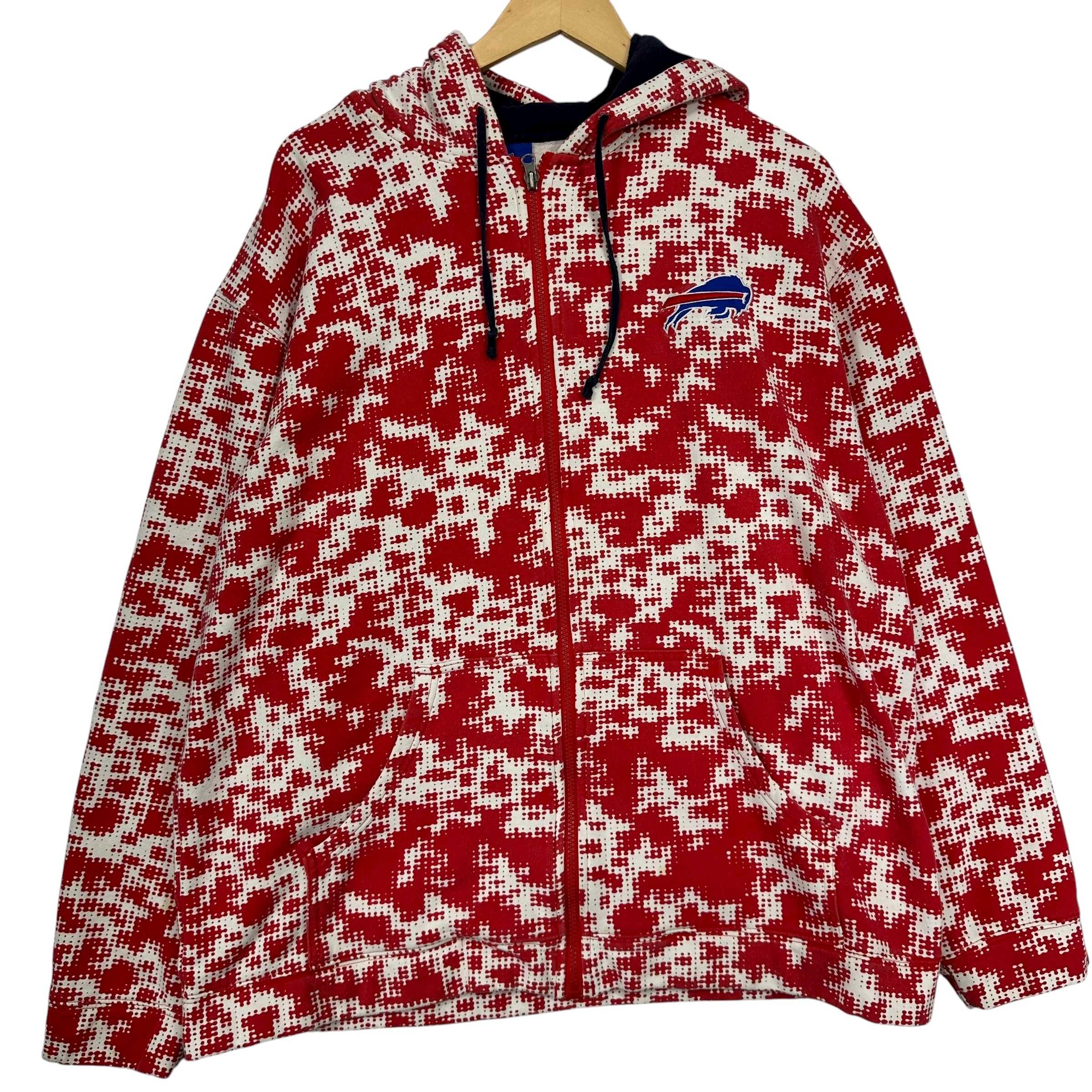 Vintage Buffalo Bills Zip Hoodie Sweatshirt XL