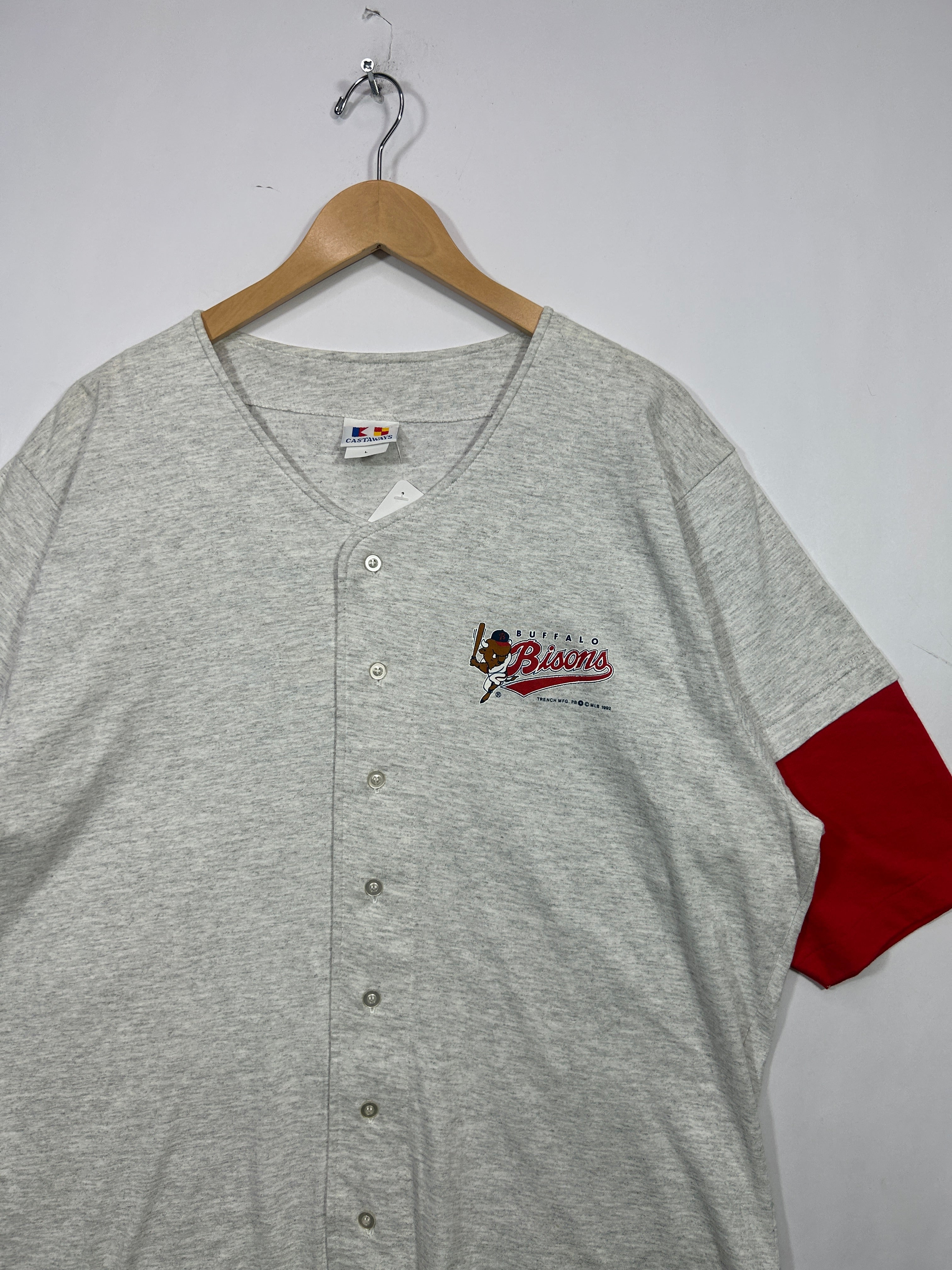 Vintage Buffalo Bisons Baseball Jersey Shirt Large
