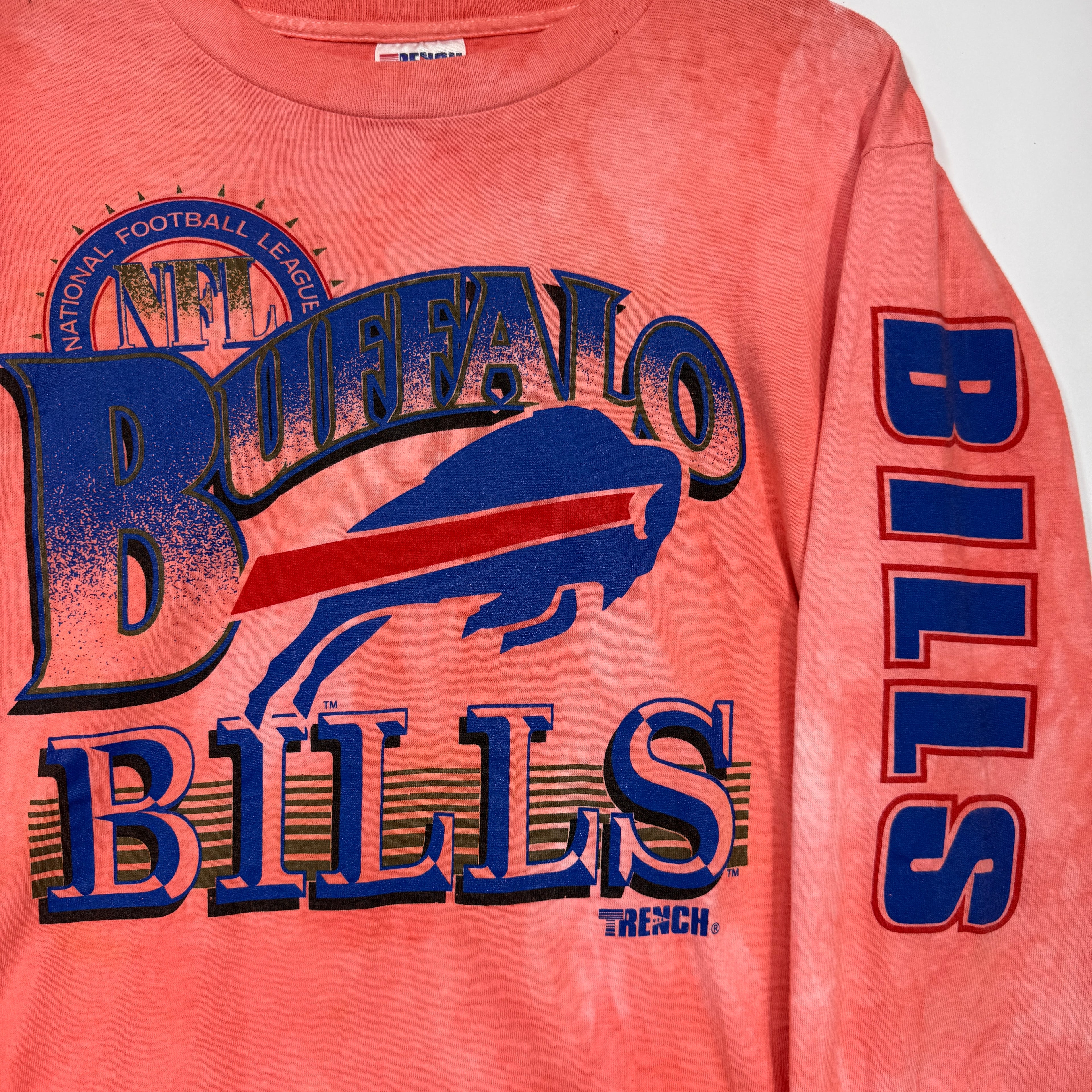Vintage Buffalo Bills Overdyed Long Sleeve Shirt Large