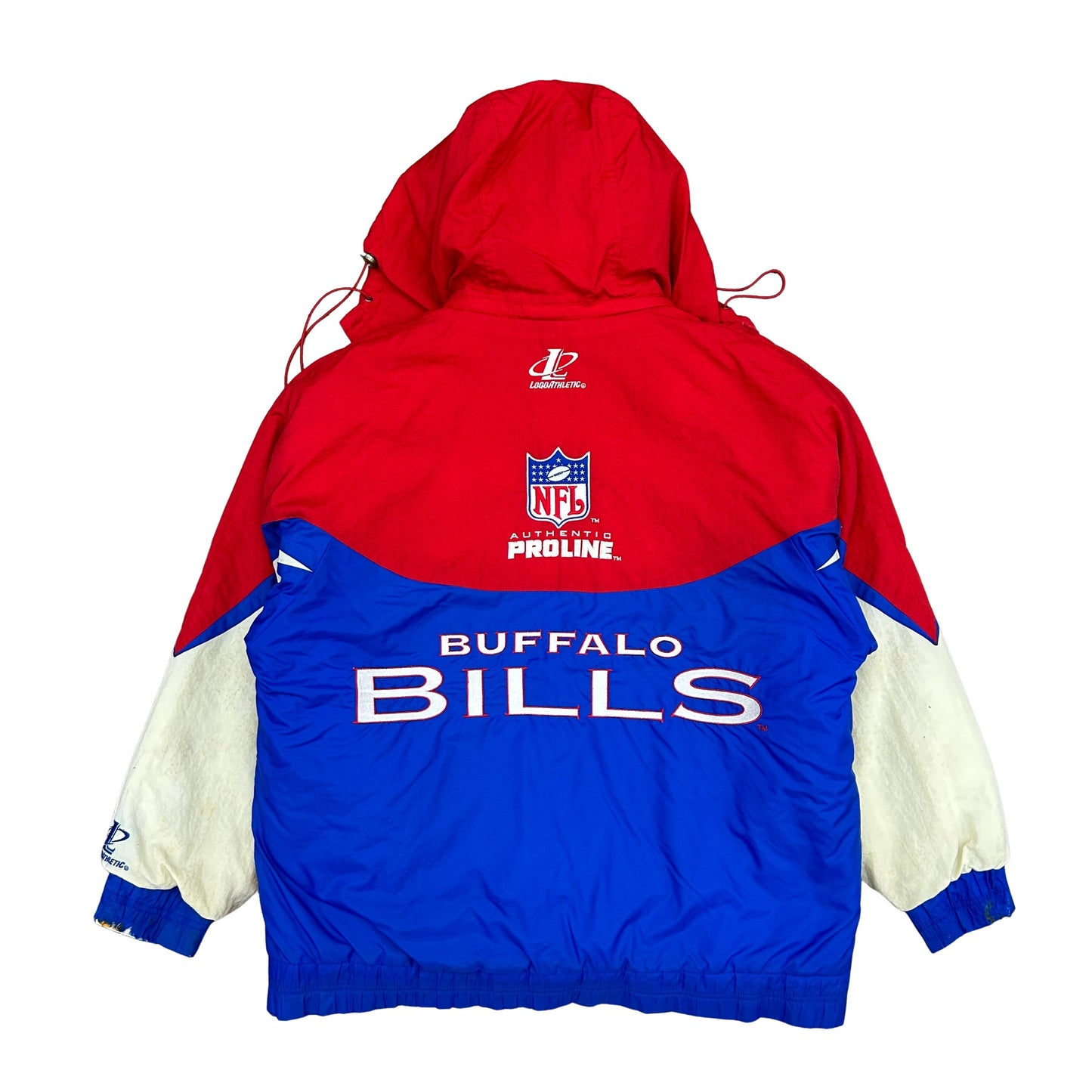 Vintage Buffalo Bills Logo Athletic Puffer Jacket Large