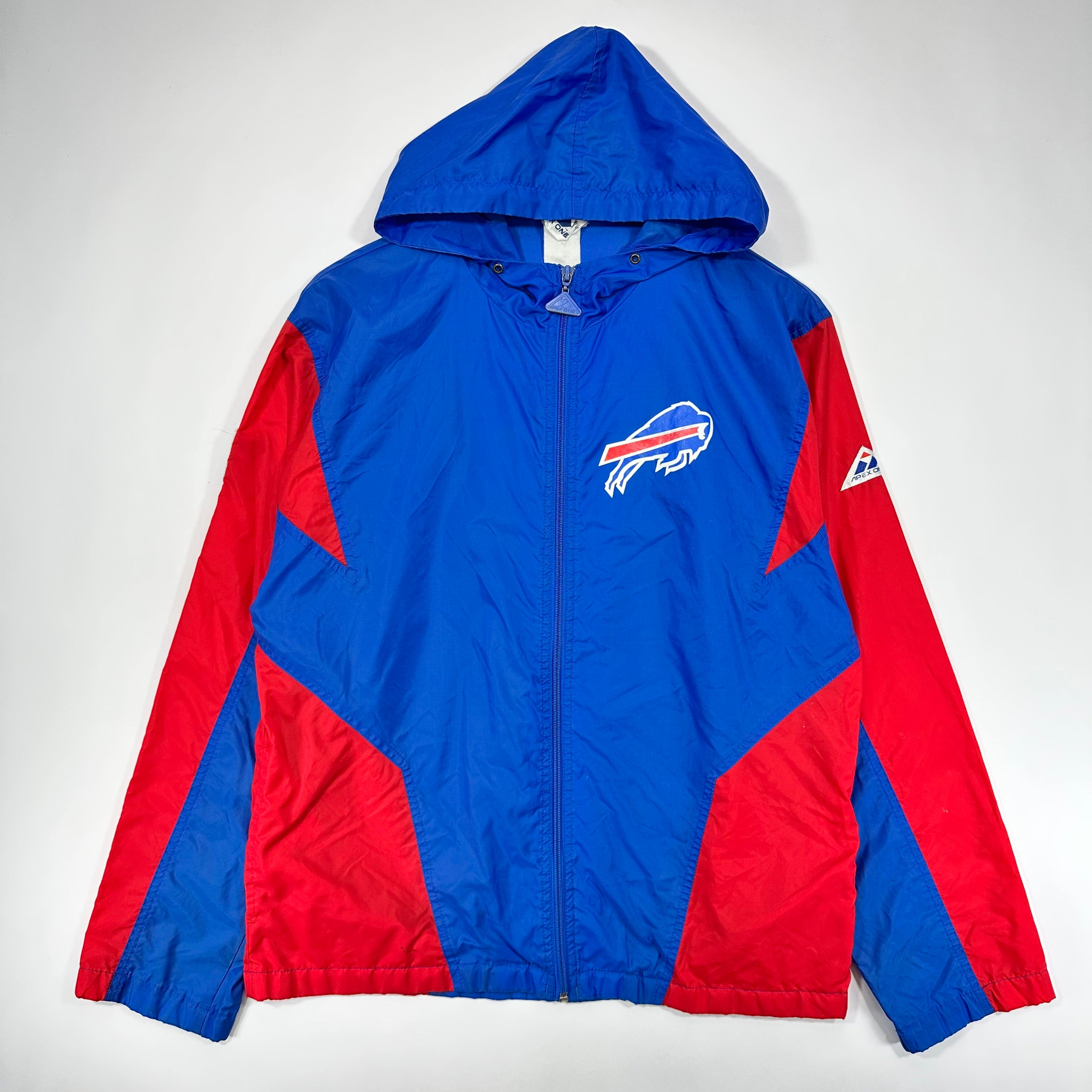 Vintage Buffalo Bills Apex One Lightweight Zip Up Windbreaker Jacket Large