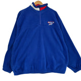 Vintage Buffalo Bills 1/4 Zip Fleece Sweatshirt XL