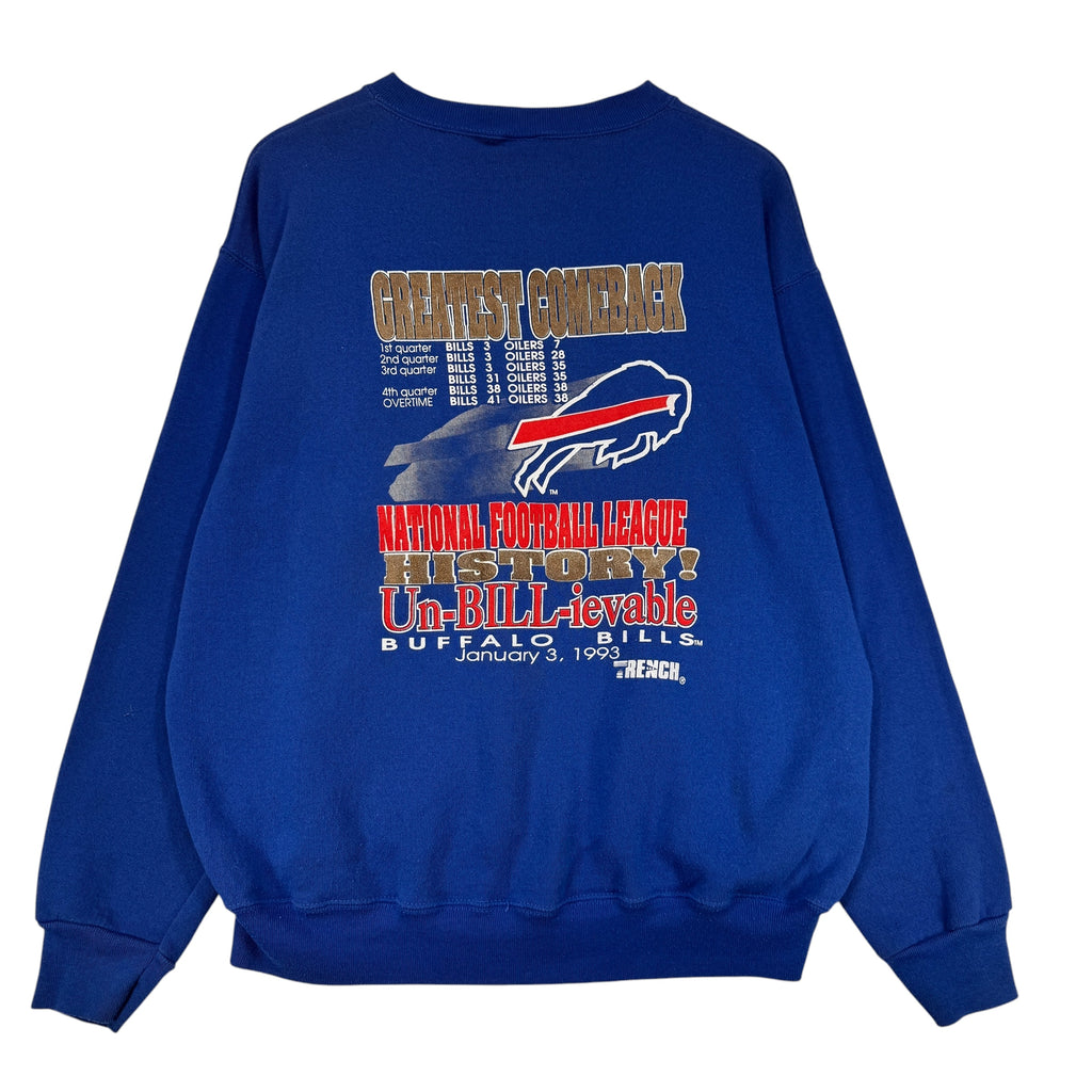 Vintage Buffalo Bills Un-Bill-ievable Comeback Crewneck Sweatshirt XL
