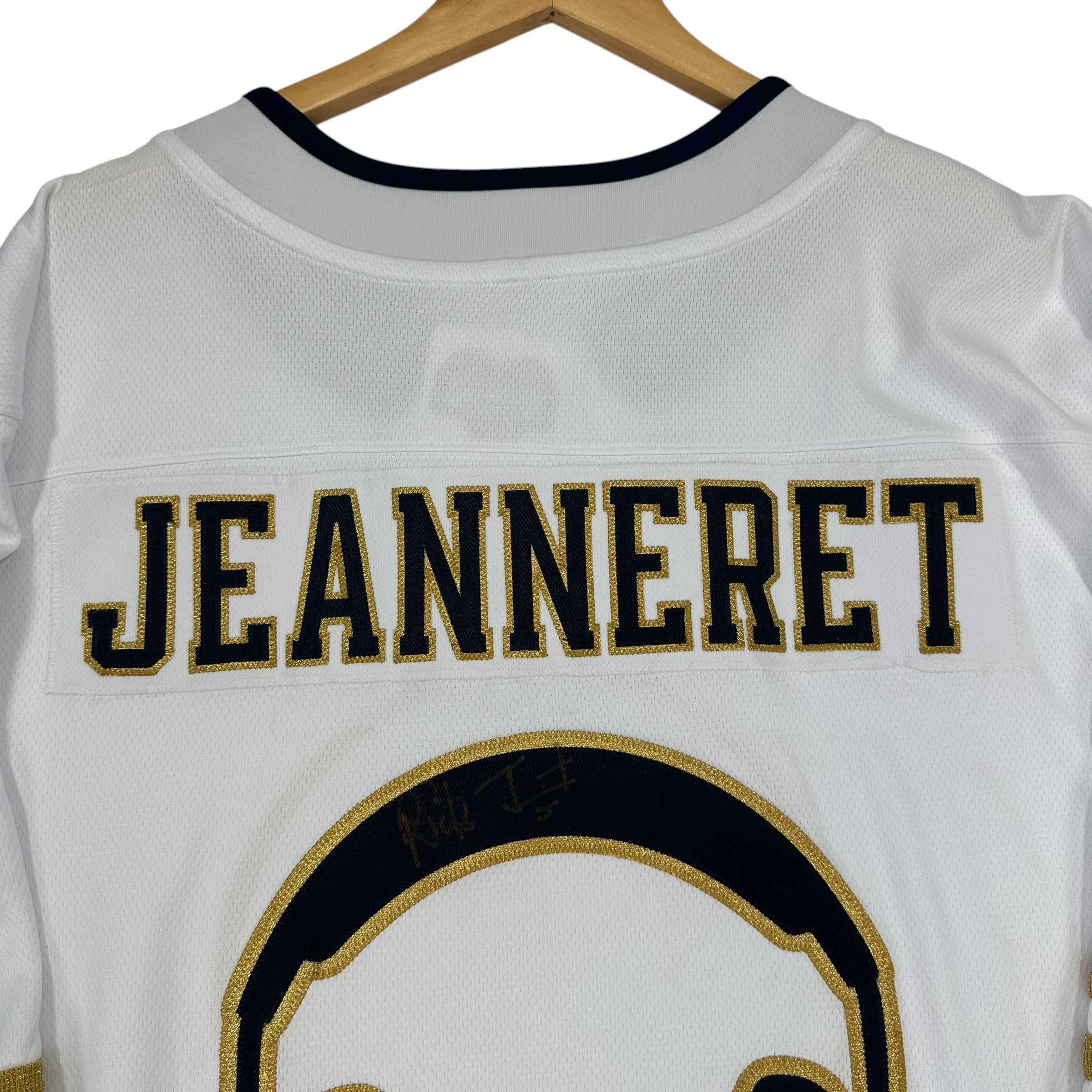 Autographed Rick Jeanneret 50th Anniversary Buffalo Sabres Jersey XXL