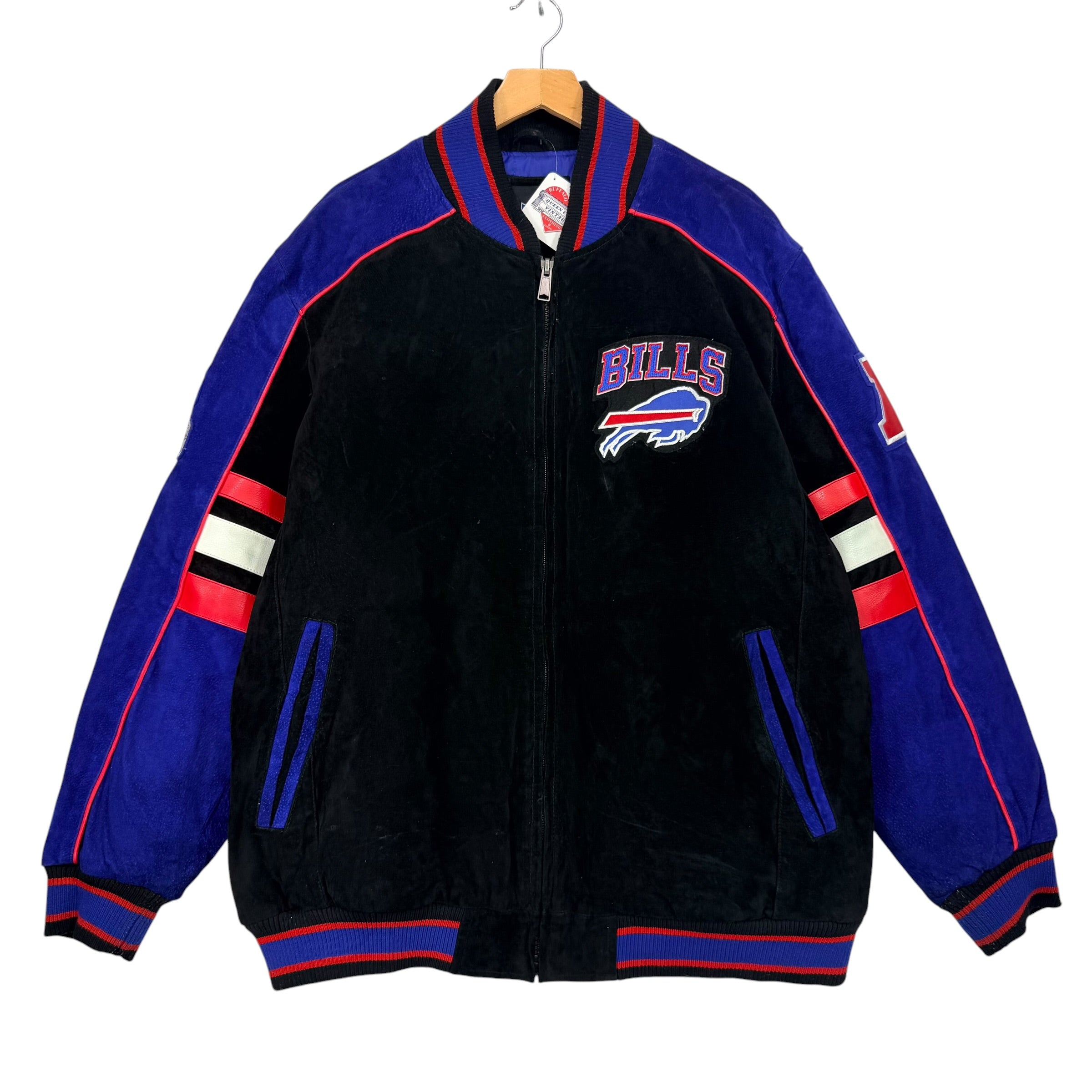 Vintage Buffalo Bills Suede Leather Jacket XXL
