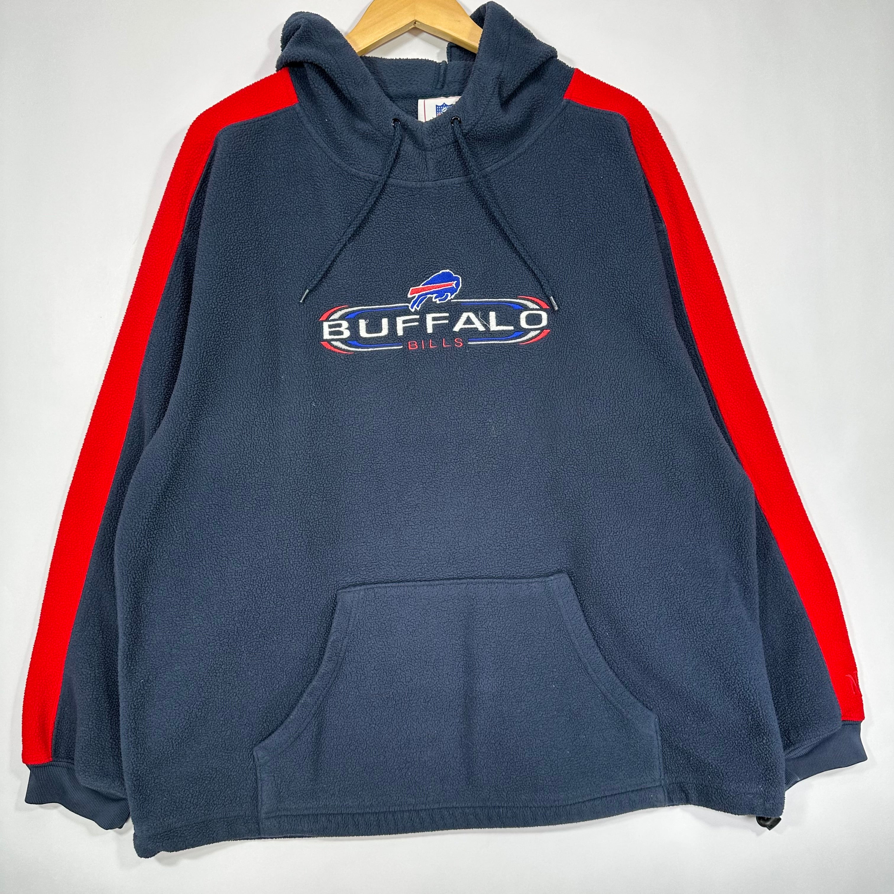 Vintage Buffalo Bills Embroidered Fleece Hoodie Sweatshirt XL