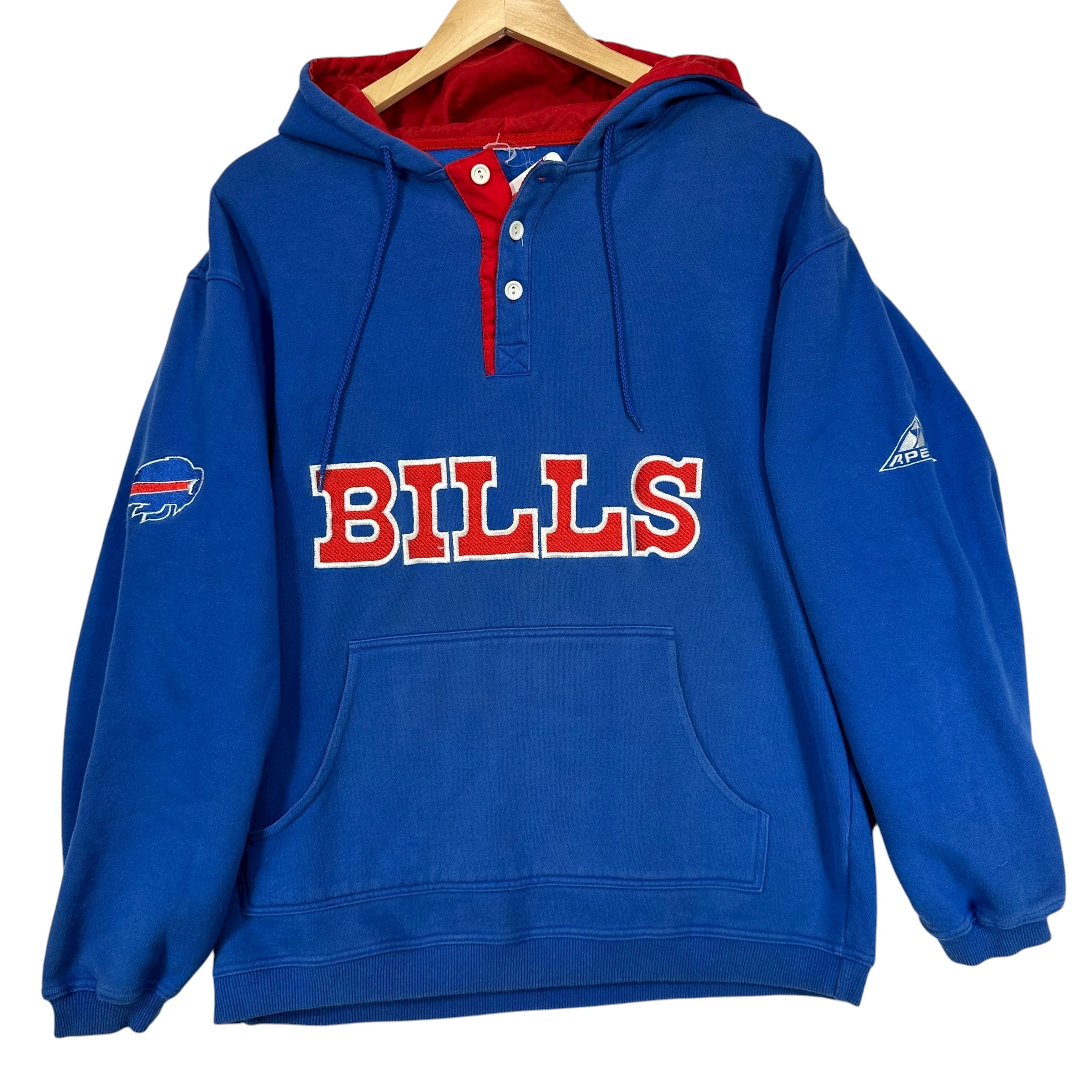 Vintage Buffalo Bills Embroidered Hoodie Sweatshirt XL