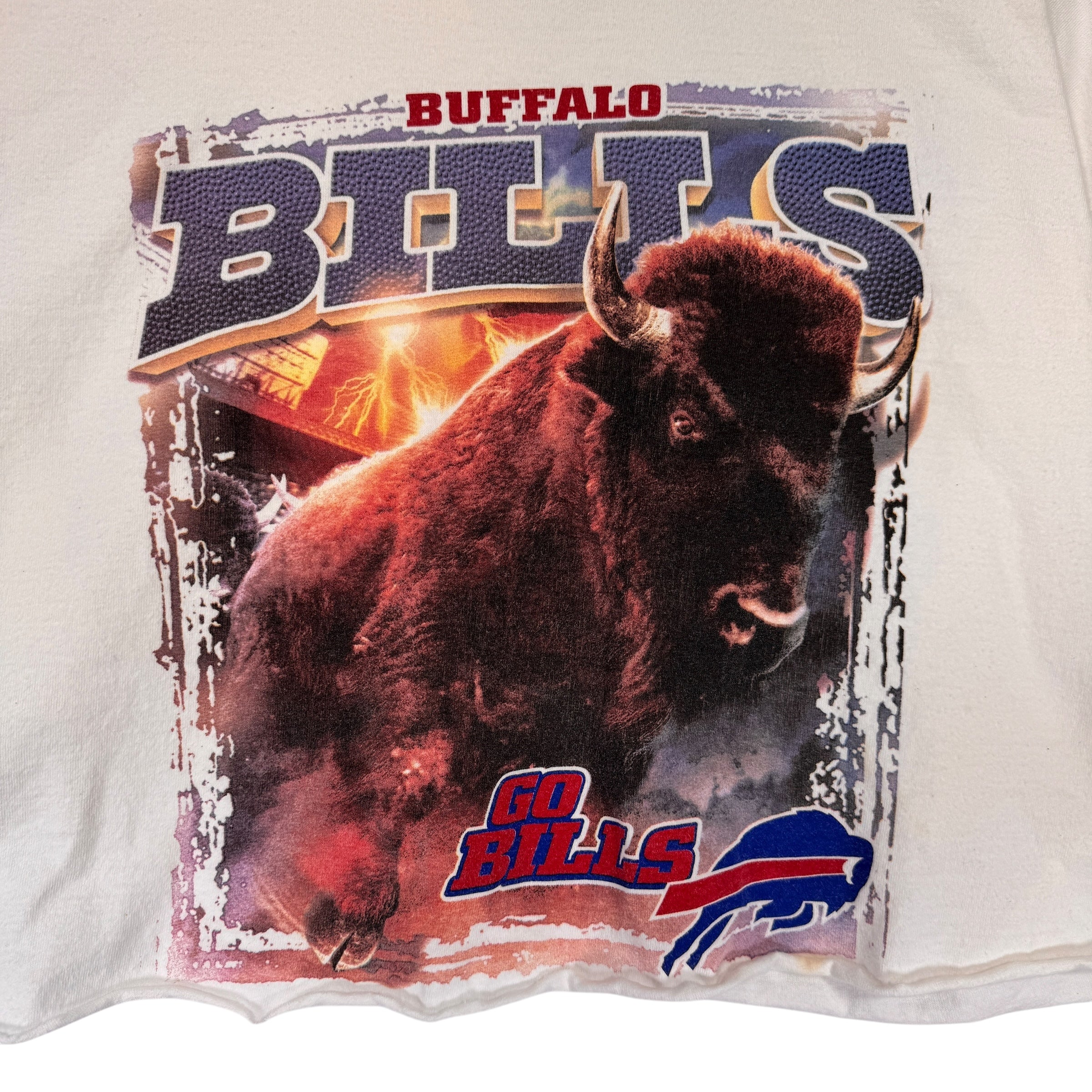 Vintage Buffalo Bills Cropped Shirt XXL