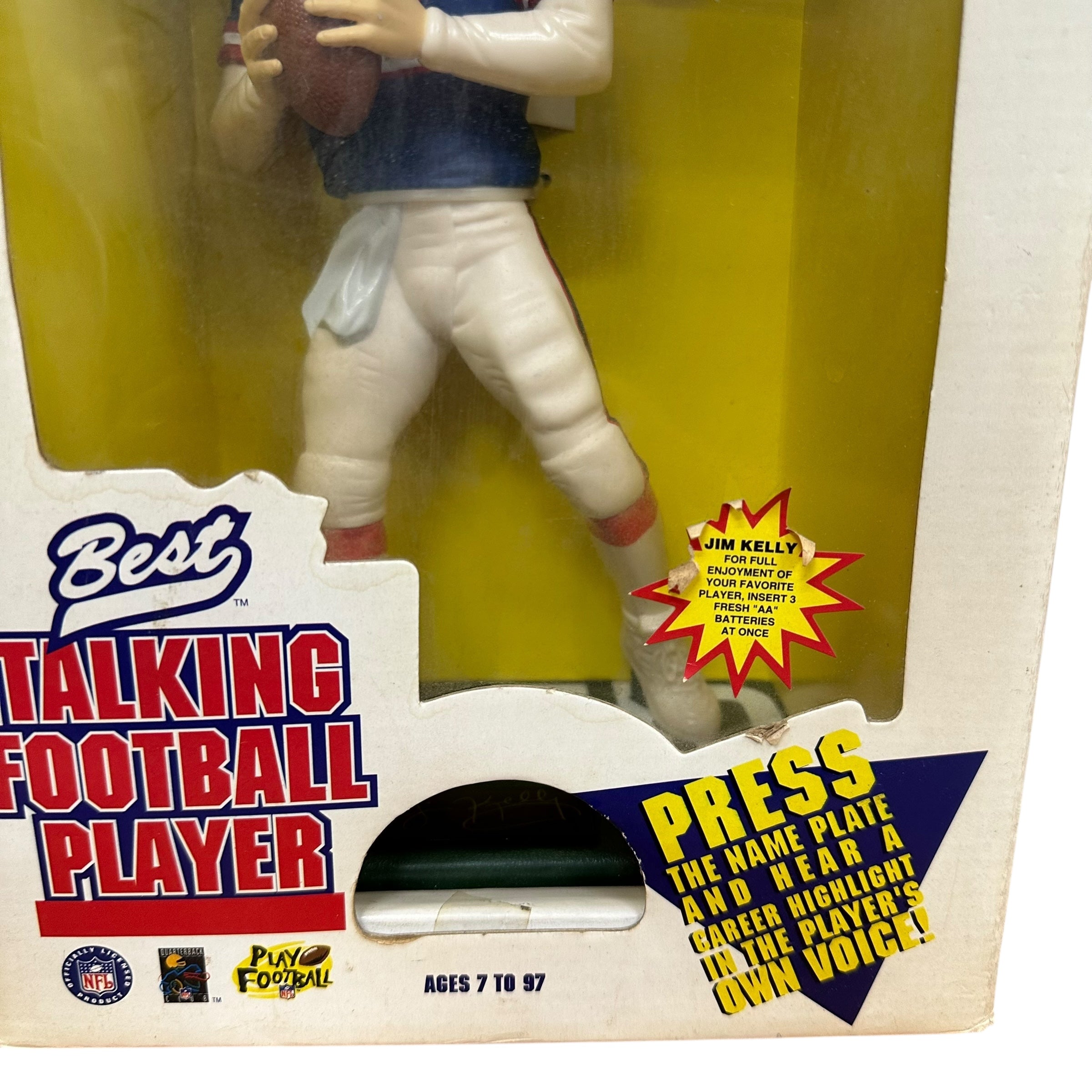 Vintage Buffalo Bills Jim Kelly Talking Action Figure