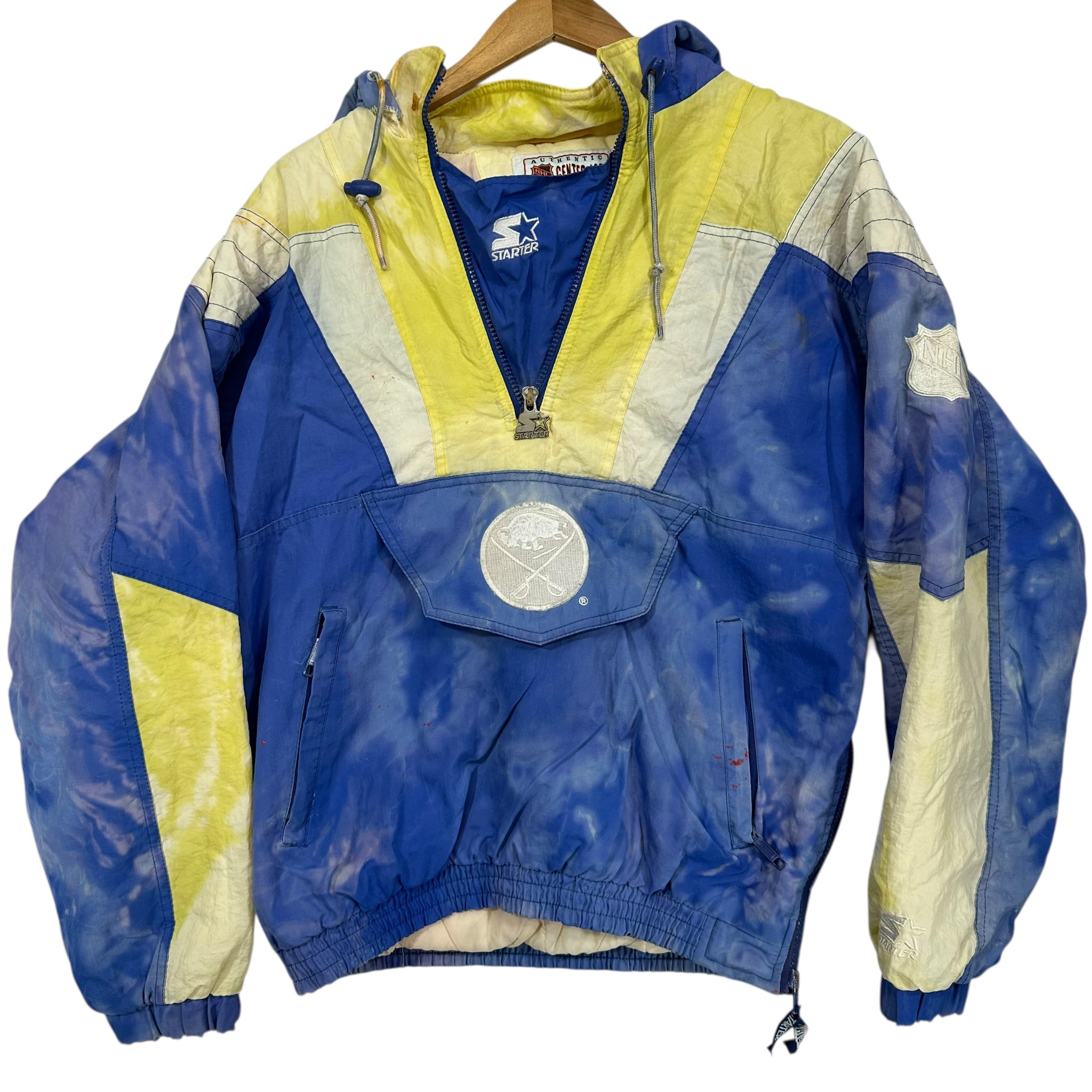 Vintage Buffalo Sabres Thrashed Starter Pullover Jacket Small