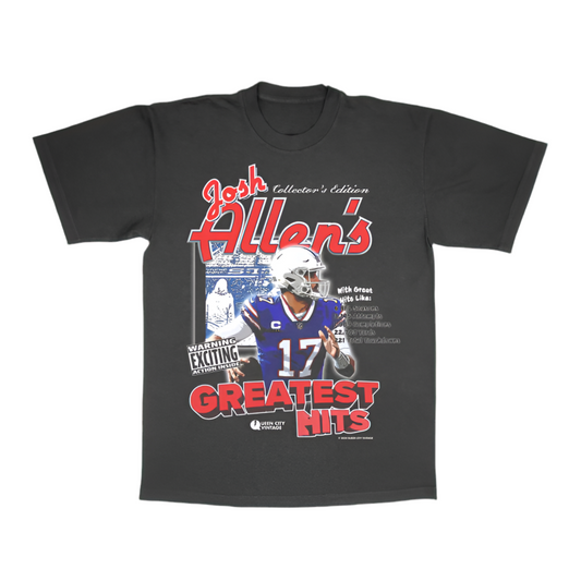 QCV Exclusive Josh Allen “GREATEST HITS” Bills Shirt