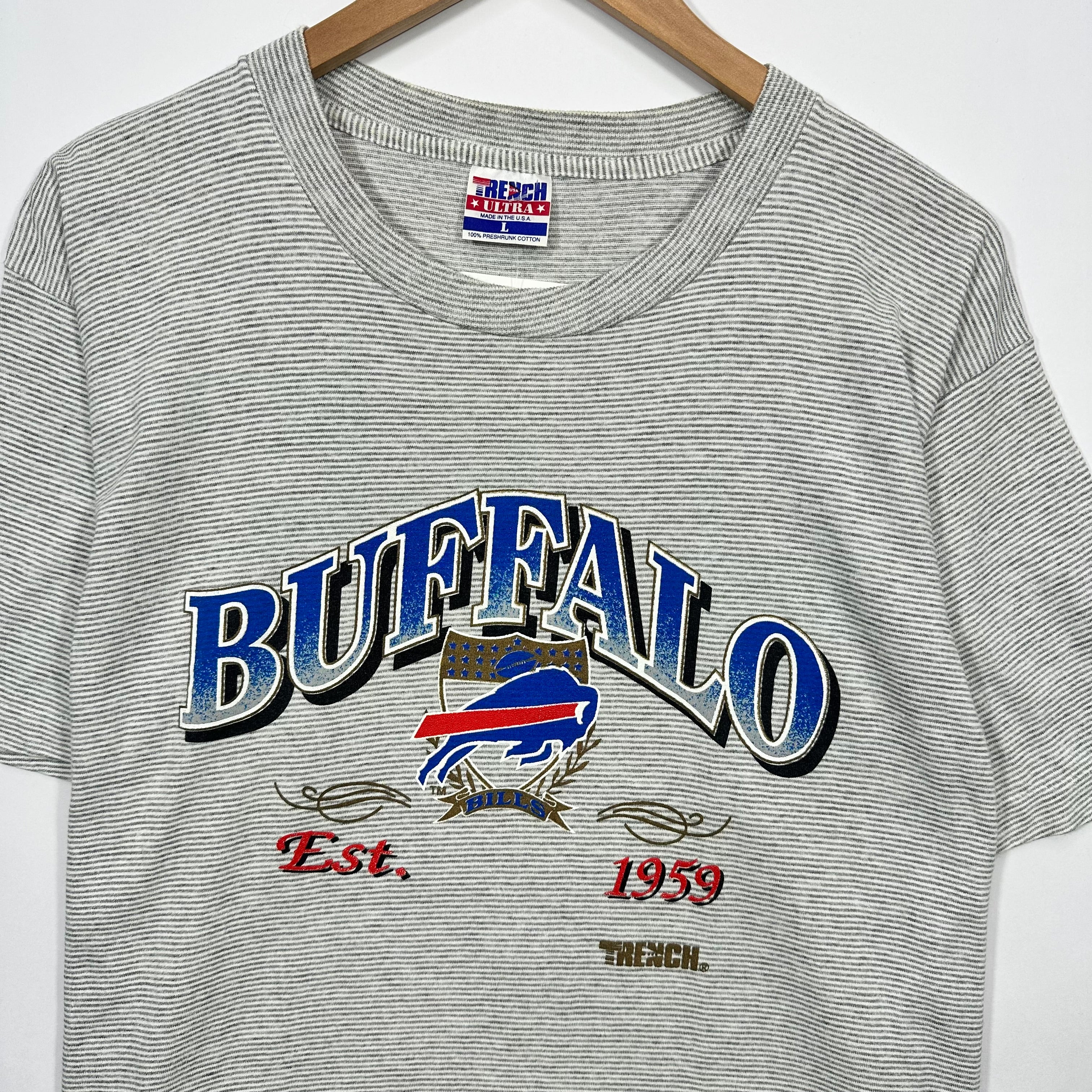 Vintage Buffalo Bills Micro Stripe Shirt Large