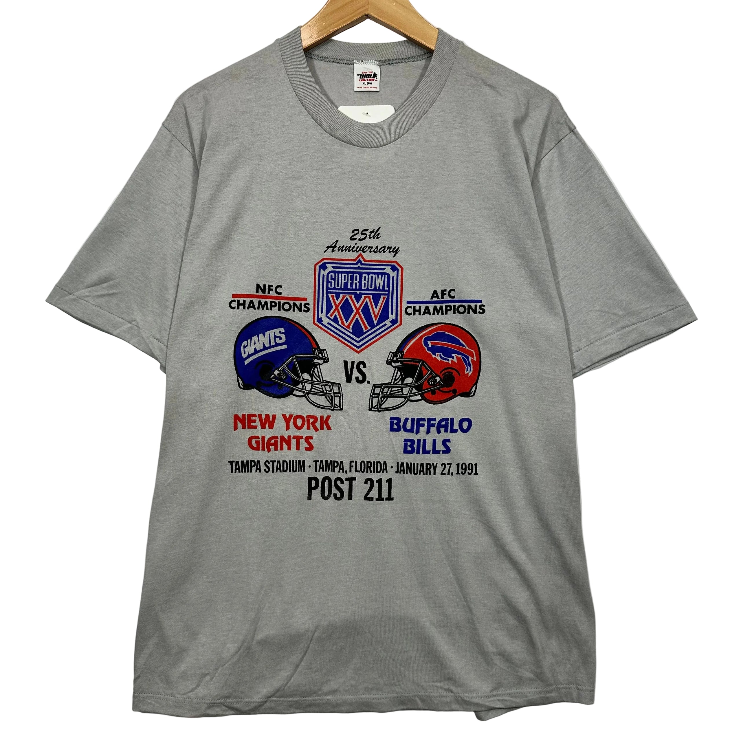 Vintage Buffalo Bills New York Giants 1991 Super Bowl Shirt Large