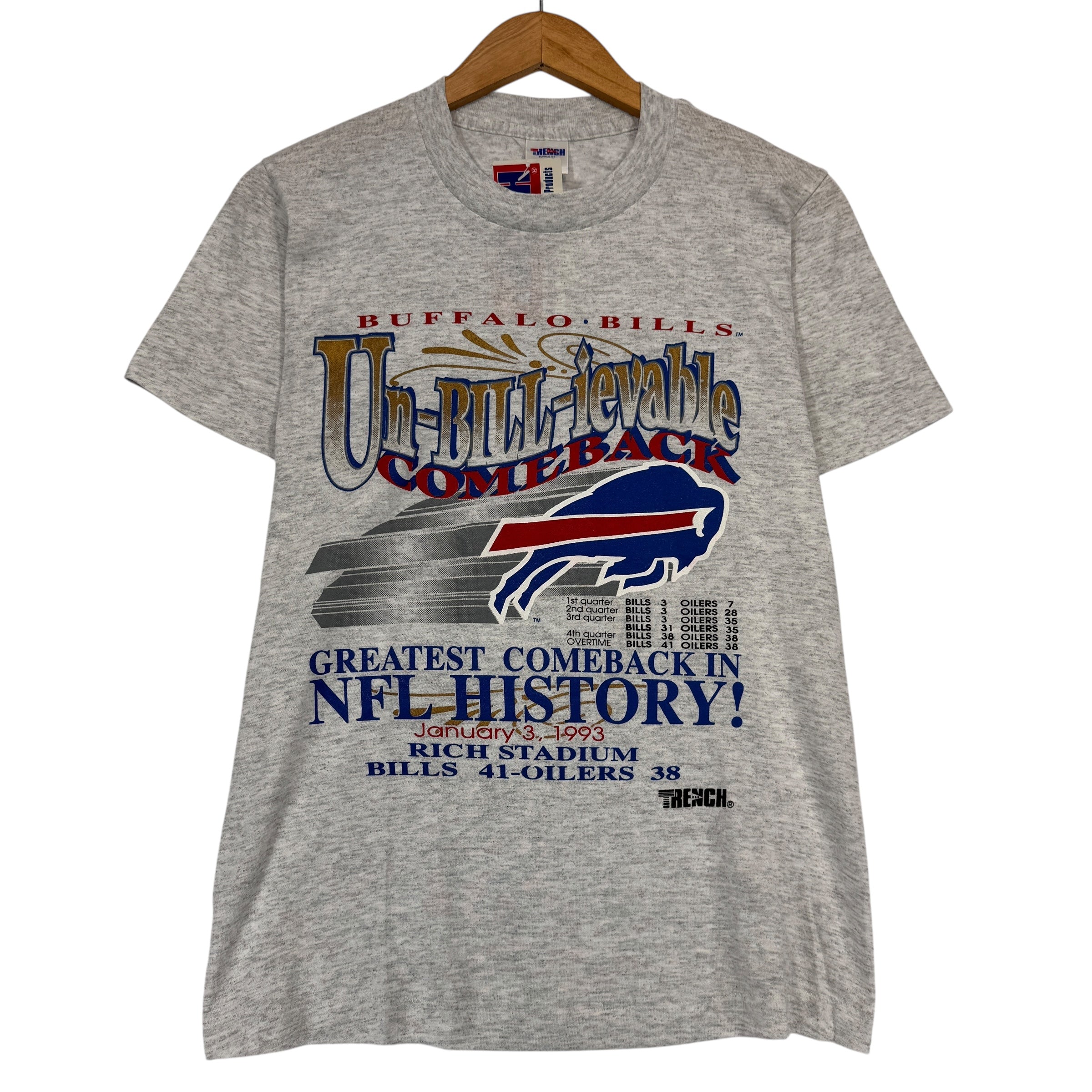 Vintage Buffalo Bills 1993 Un-Bill-ievable Comeback Shirt Small