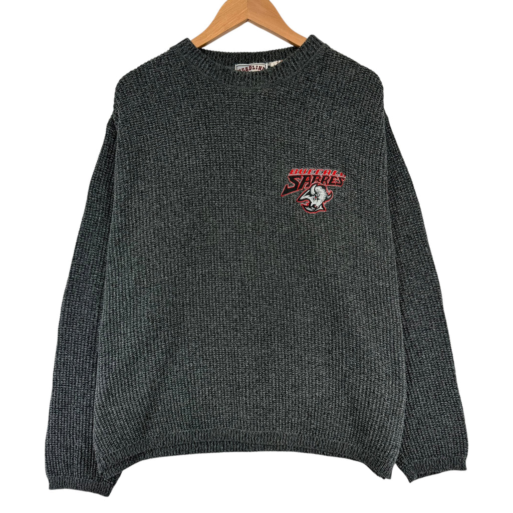 Vintage Buffalo Sabres Knit Fisherman Sweater Crewneck Sweatshirt Large