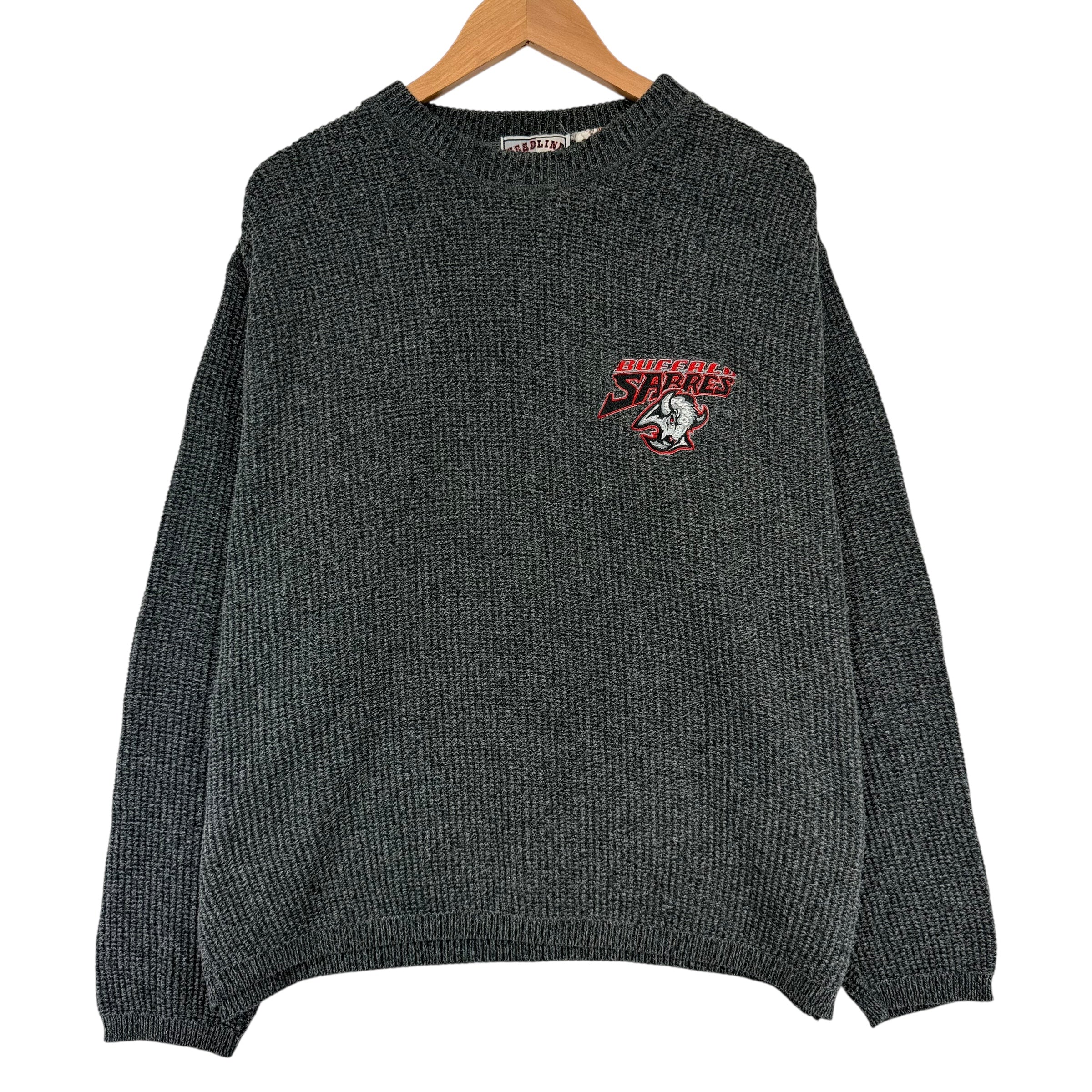 Vintage Buffalo Sabres Knit Fisherman Sweater Crewneck Sweatshirt Large